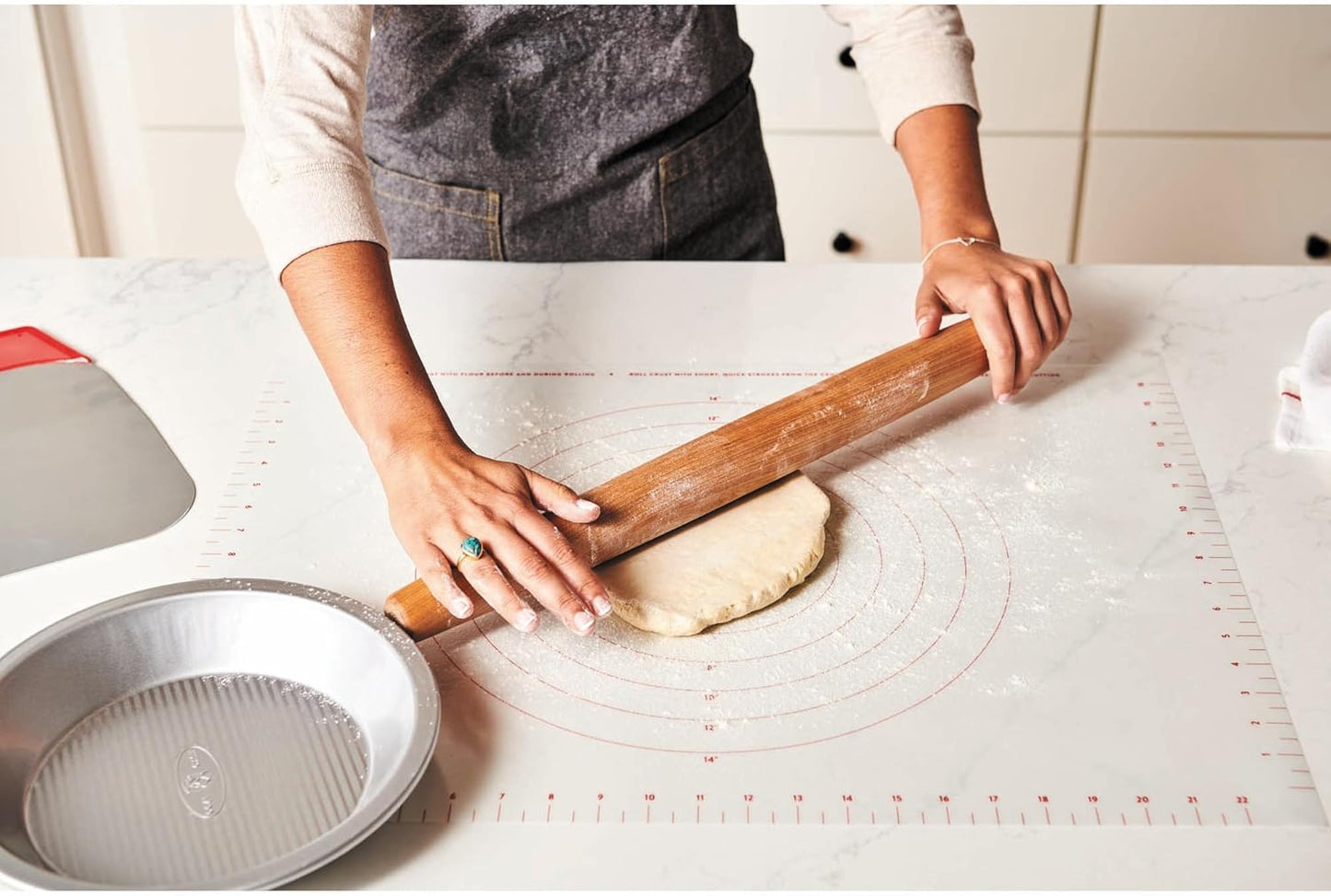 King Arthur Baking Company Rolling Mat, Non-Slip Non-Stick Silicone