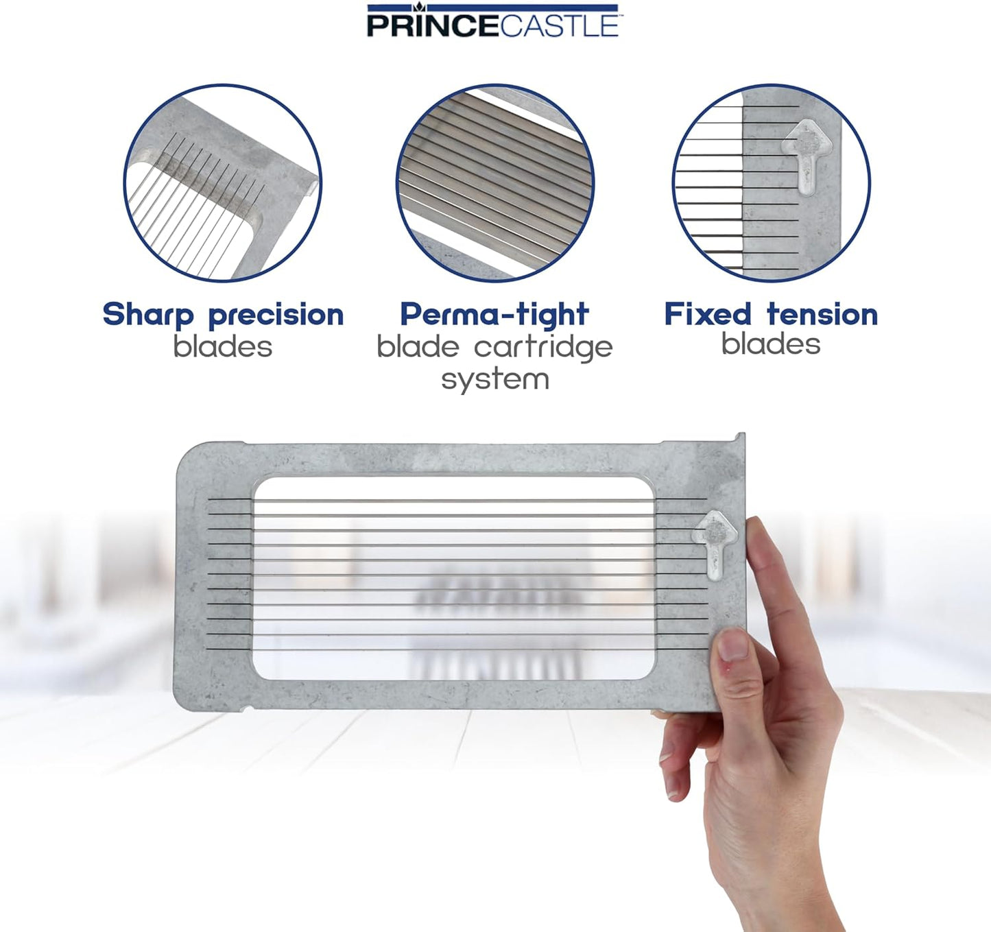 Prince Castle 1/4" Blade Cartridge for 943-BK High Yield Tomato Saber, 11 Blades-Blade Replacement Cutter Blade for Cutting and Chopping Tomatoes, Fruits and More in Commercial Kitchens, Restaurants