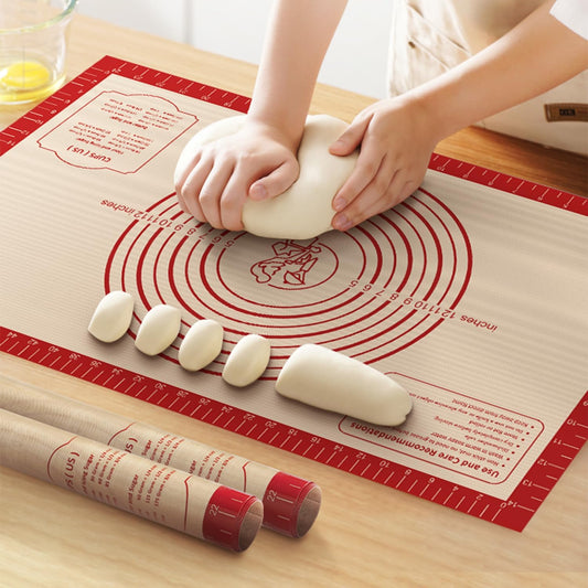 Silicone Baking Mat, Reusable Non-Stick Pastry Mat for Rolling Out Dough, Pizza Crust Pie Baking Mat, Cookies, Cake, Bread, Chocolate, Pastry, Oven Mat