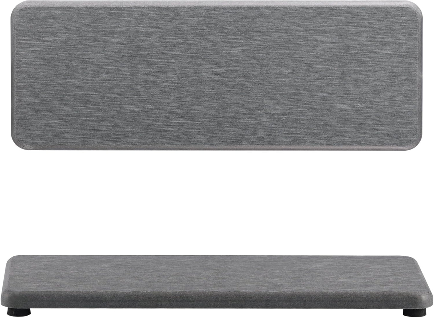 2 Pcs Water Absorbing Stone Trays, Kitchen/Bathroom Sink Soap Dish, Diatomite Tray Used for Hand Soap & Cosmetic Bottles in The Modern Home, 3.15" W x 8.7" L, Gray