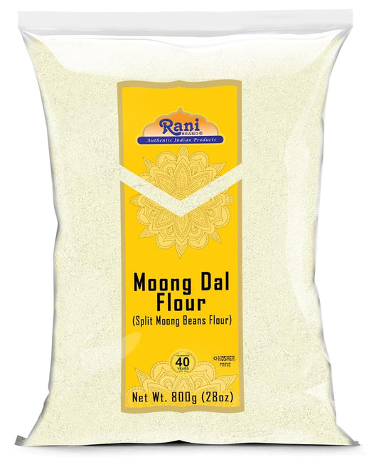 Rani Moong Flour (Mung Bean Flour, Green Gram Flour) 28oz (1.75lbs) 800g ~ All Natural | Vegan | Gluten Friendly | NON-GMO | Kosher | Indian Origin