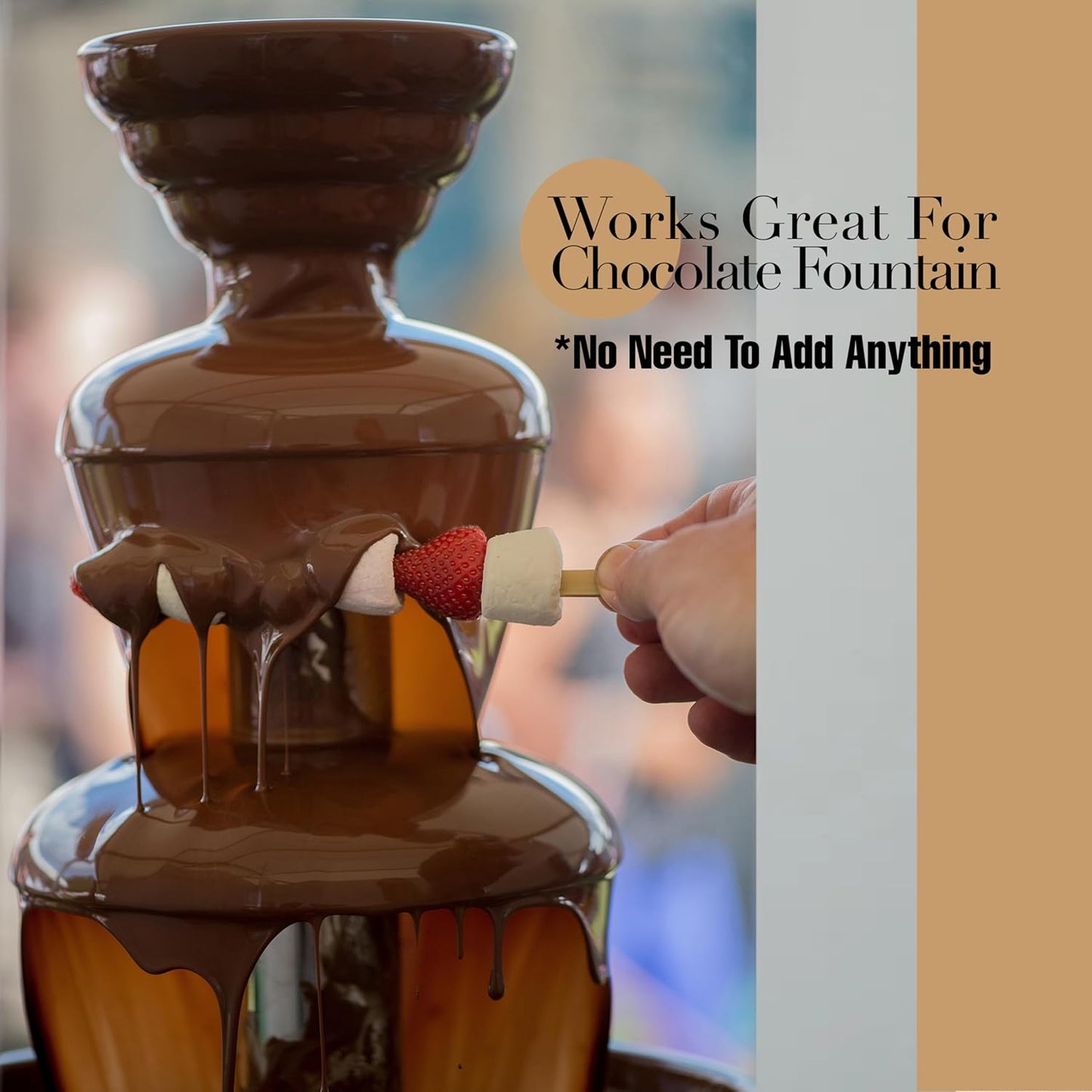 Premium Italian Melting Chocolate Candy Melts 5 Lbs | Only 5 Natural Ingredients | GMO and Gluten Free | Milk DeLuxe Compound Choco | Milk Chocolate Wafers | Resealable Pack | Perfect for Chocolate Fountain Fondue Baking Dipping