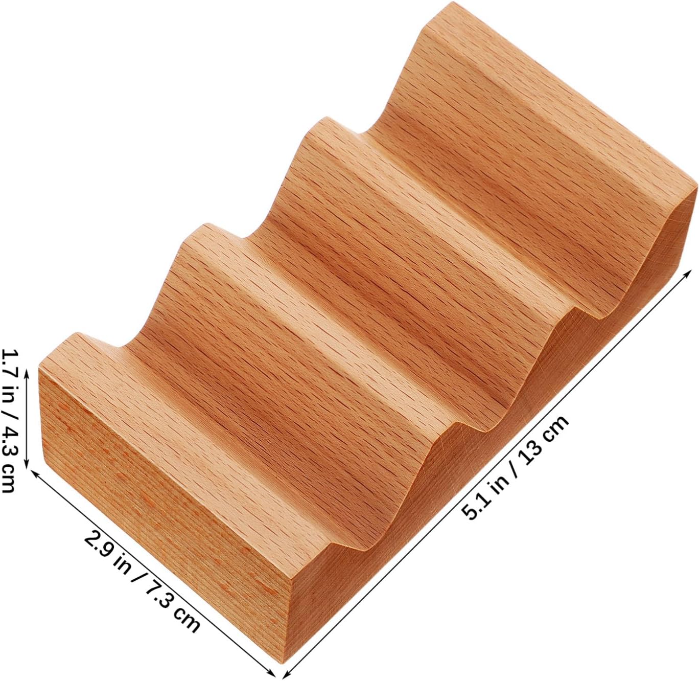 Kichvoe Sushi Holder Wooden Serving Stand: Taco Holder Sushi Rack with 3 Slots - V Shaped Japanese Cuisine Serving Tray for Kitchen Counter Or Dining Table, 5.11 * 2.87 * 1.69inch