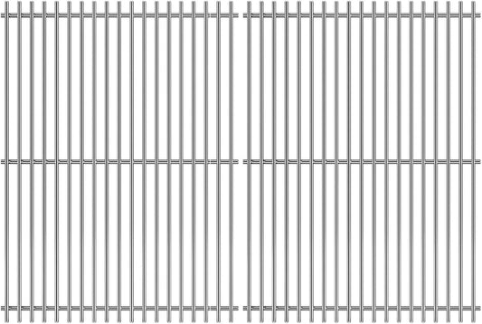 18.75" Cooking Grates for Weber Genesis II 300 and Genesis II LX 300 Series Gas Grills, Genesis II E&S 310 315 320 325 340, Stainless Steel Cooking Grid Replacement Parts for Weber 66095 84136