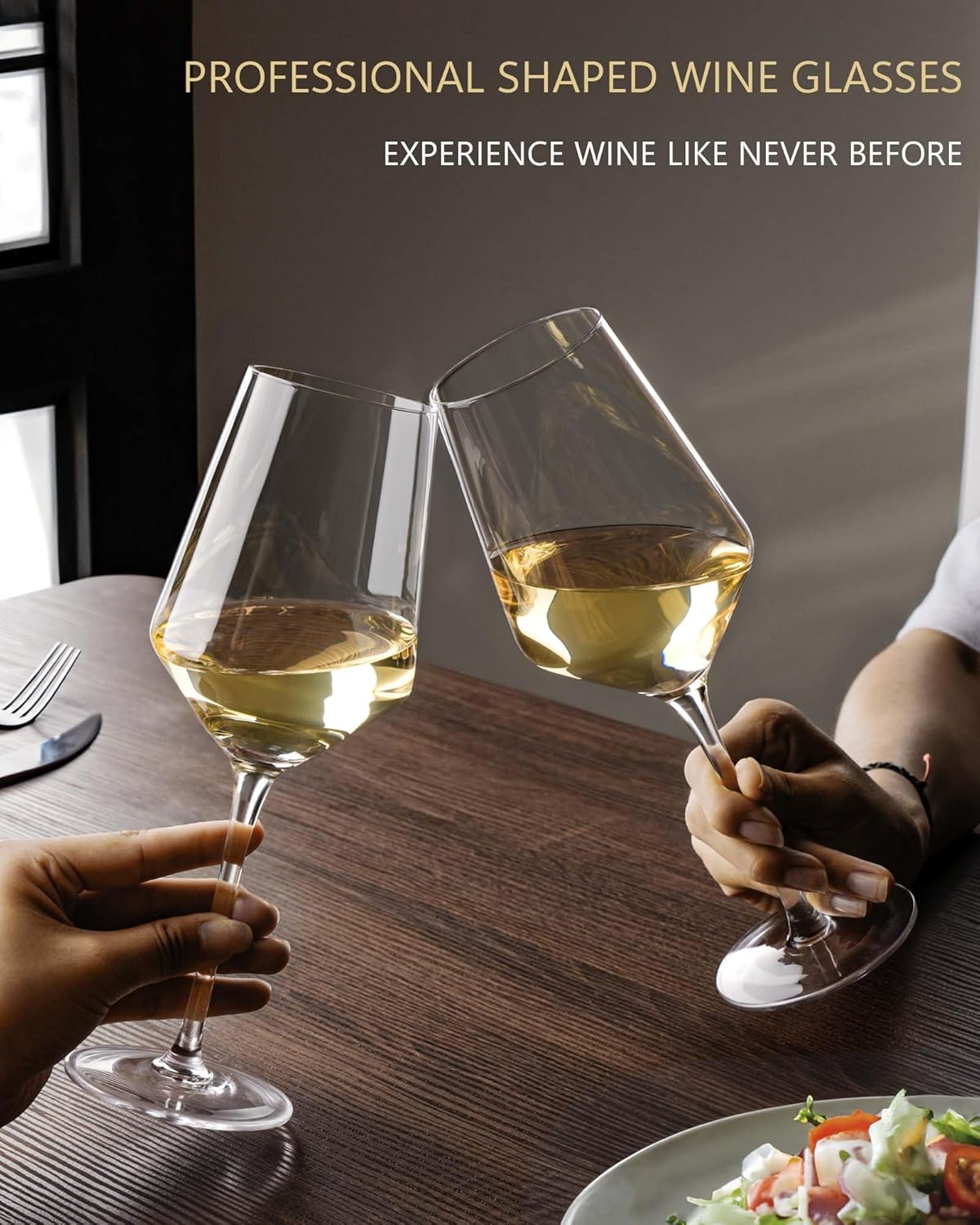 JBHO 17 oz Lead-Free Wine Glasses Set of 6, Hand Blown Durable Crystal Wine Glasses for Daily Use and Hosting Guests, Thin Rim for Serving Red and White Wine, Gift packing for any occasion