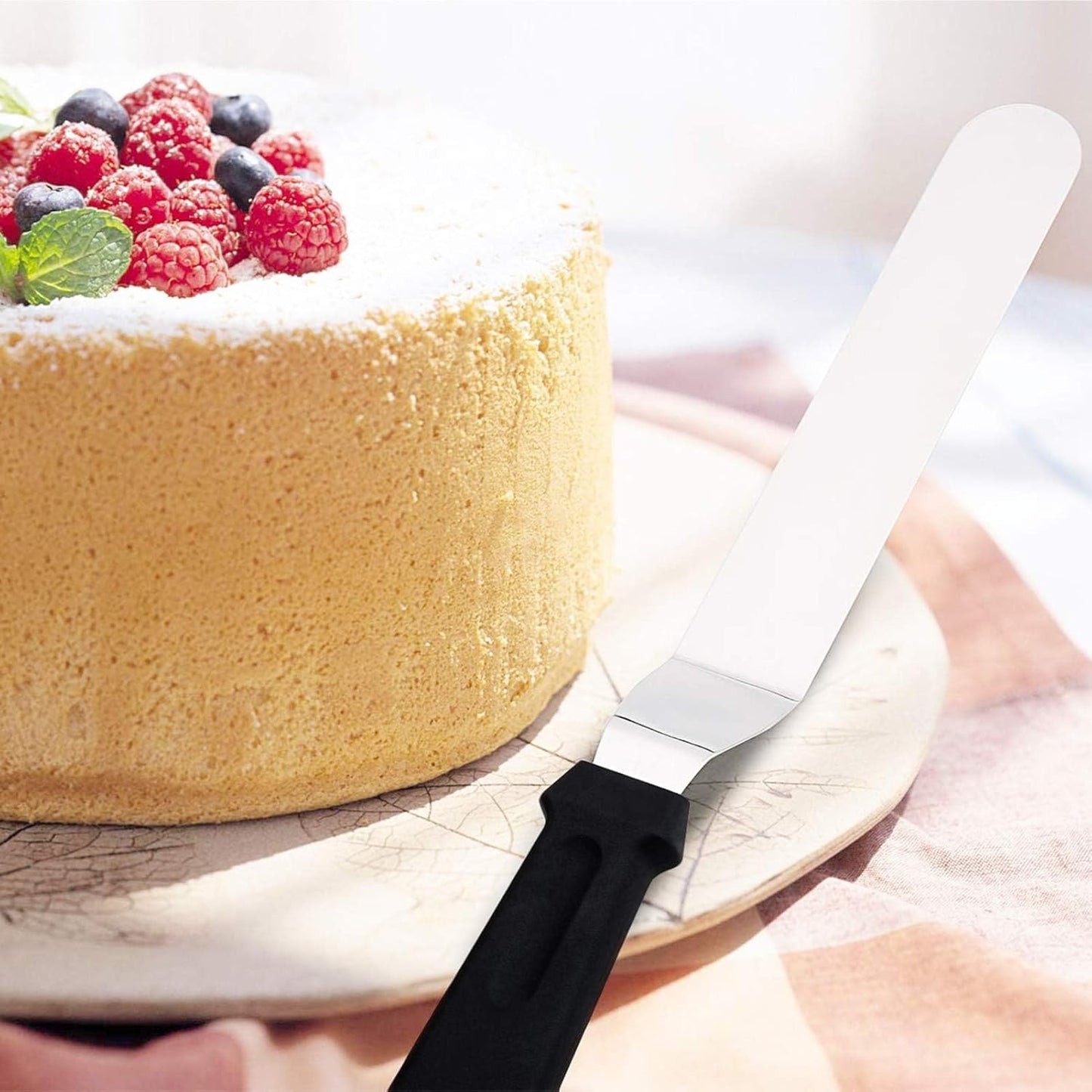 Icing Spatula, Offset Spatula, Stainless Steel with PP Plastic Handle Cake Decorating Frosting Spatula