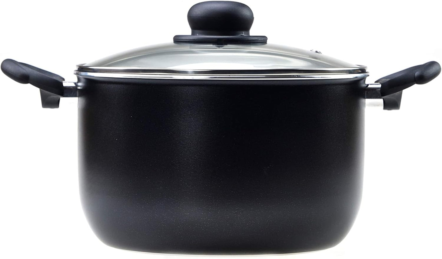 RAVELLI Italia Linea 30 Non Stick Stock Pot with Glass Lid (3.2 Quart)