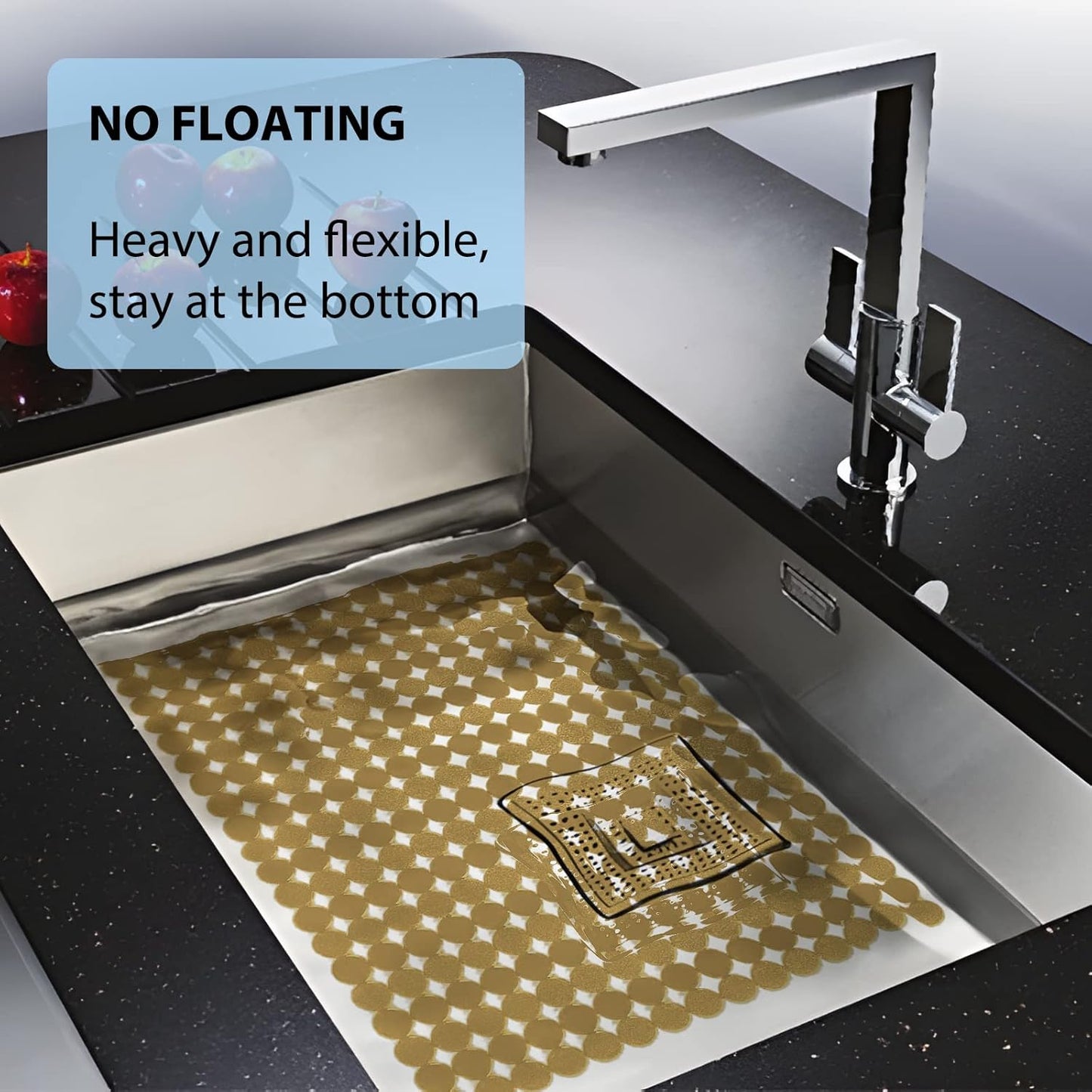 2Pack Adjustable Sink Protector Mats - Stainless Steel, Fast Draining - Perfect for Dishes & Glassware - Easy to Clean & DIY Cut