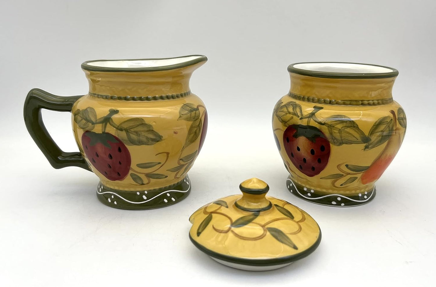 ACK Ceramic Cream and Sugar Set (Deluxe), Sugar Bowl with Lid