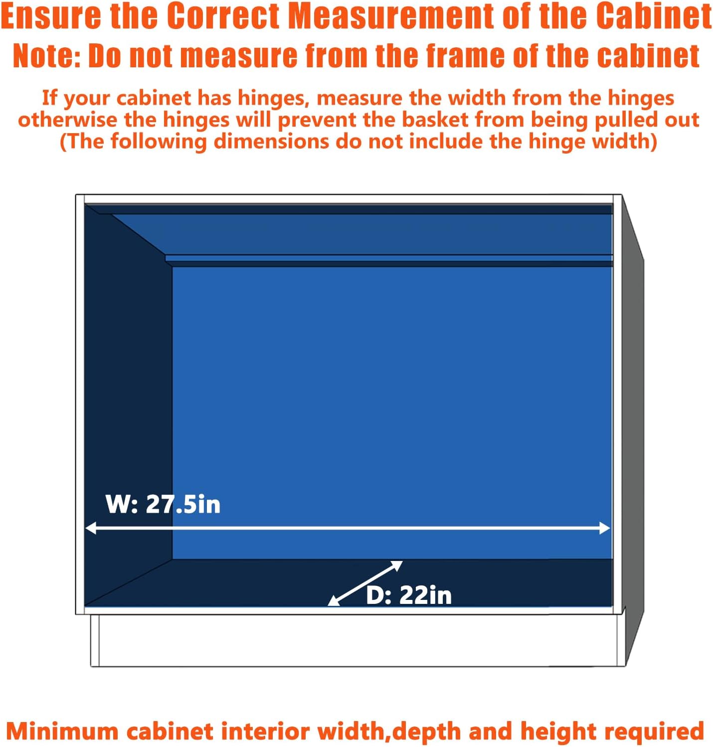 ROOMTEC Pull Out Cabinet Organizer, 27" W x 21.5" D, Heavy Duty Slide Out Kitchen Cabinet Organizers, Neutral