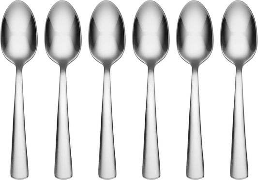 Oneida Nocha Everyday Flatware Cocktail Spoons, Set of 6 18/0 Stainless Steel, Silverware Set