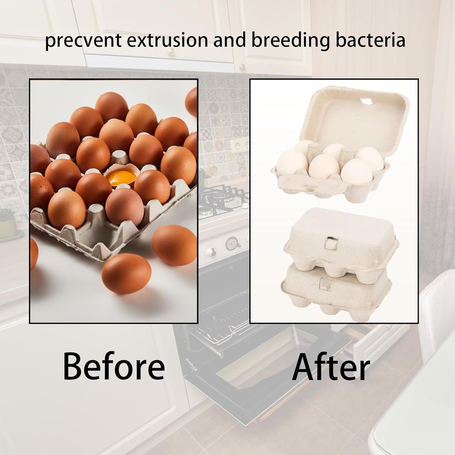 15 Pack Egg Cartons Cheap Bulk, 6 Count Egg Storage Containers Holder, Sturdy Natural Pulp Material Perfect for Storing Extra Eggs