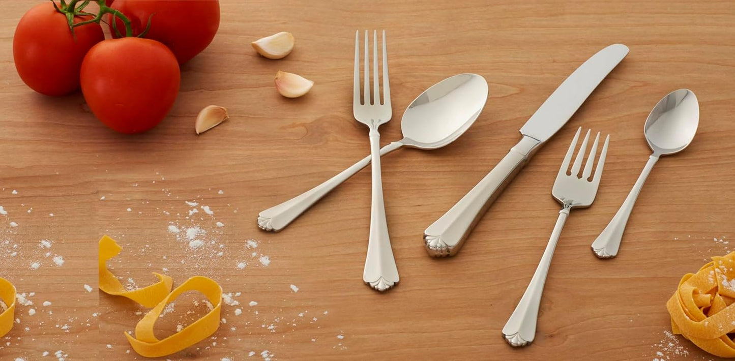 Oneida Juilliard Fine Flatware Dinner Forks, 0.45 LB, Metallic