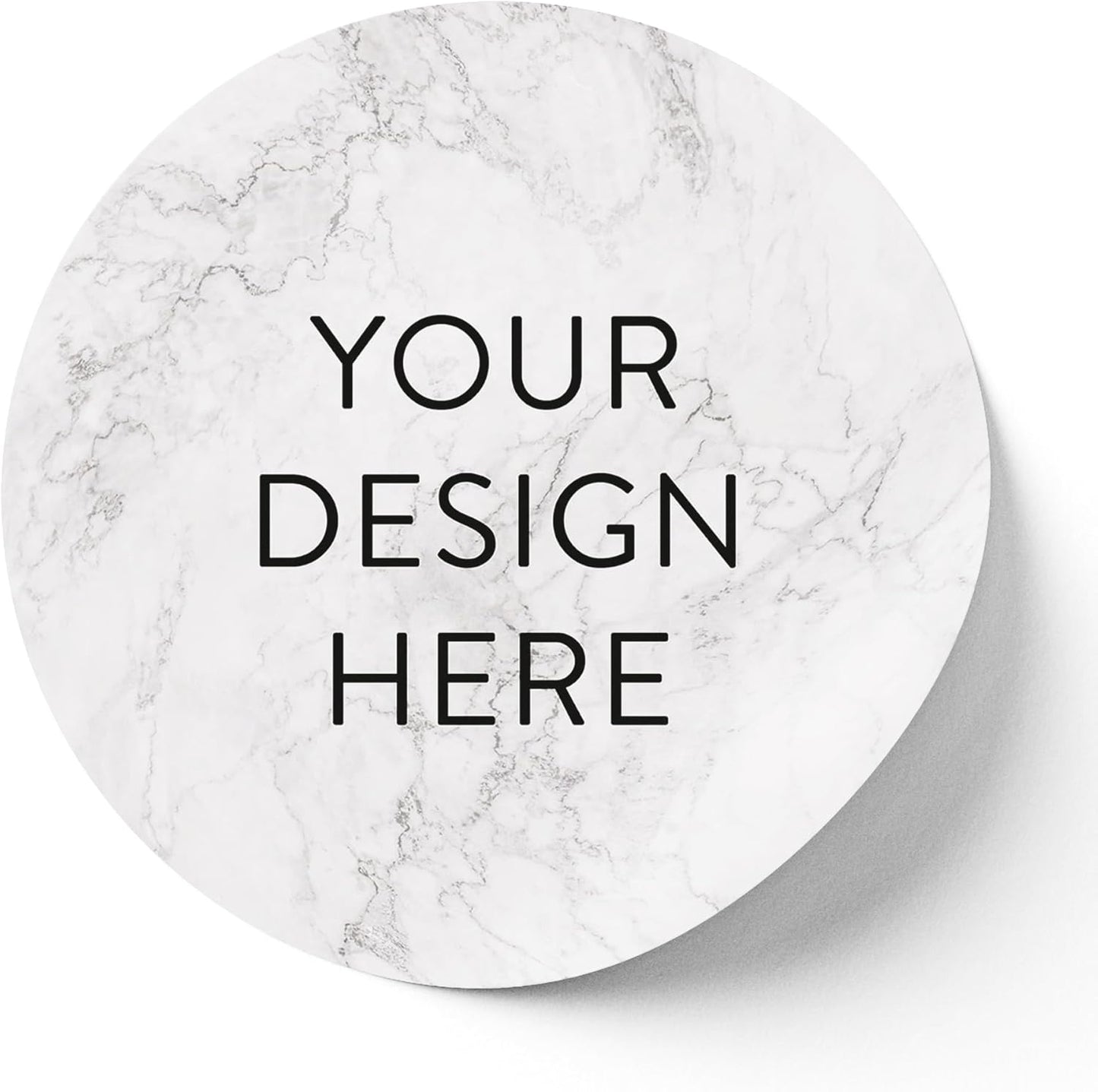 100 Custom Vinyl Stickers - Upload Your own Image, Text, Design, Logo - Personalized Logo Labels for Handmade, Packaging, Bottle, Jars, Candle, Brand Stickers (Silver Marble, 2x2)