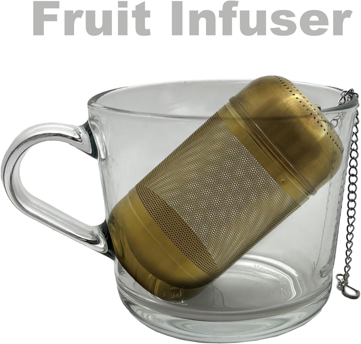 316 Stainless Steel Ion-Plated Fruit Infuser Insert &Tea Infuser for Loose Leaf,Compatible with Stanley,Hydro Flask,Iron Flask, Takeya,ThermoFlask，Reusable Filter for Herbs, Lemon, Cucumber