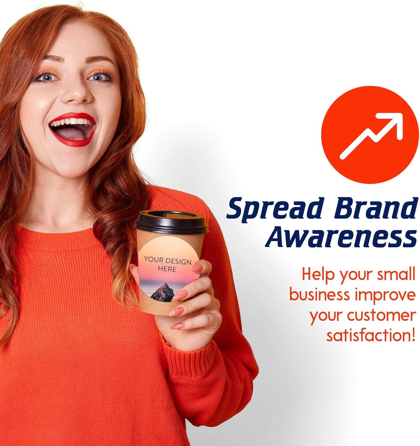 100 Custom Vinyl Stickers - Upload Your own Image, Text, Design, Logo - Personalized Logo Labels for Handmade, Packaging, Bottle, Jars, Candle, Brand Stickers (Mountain, 5x5)