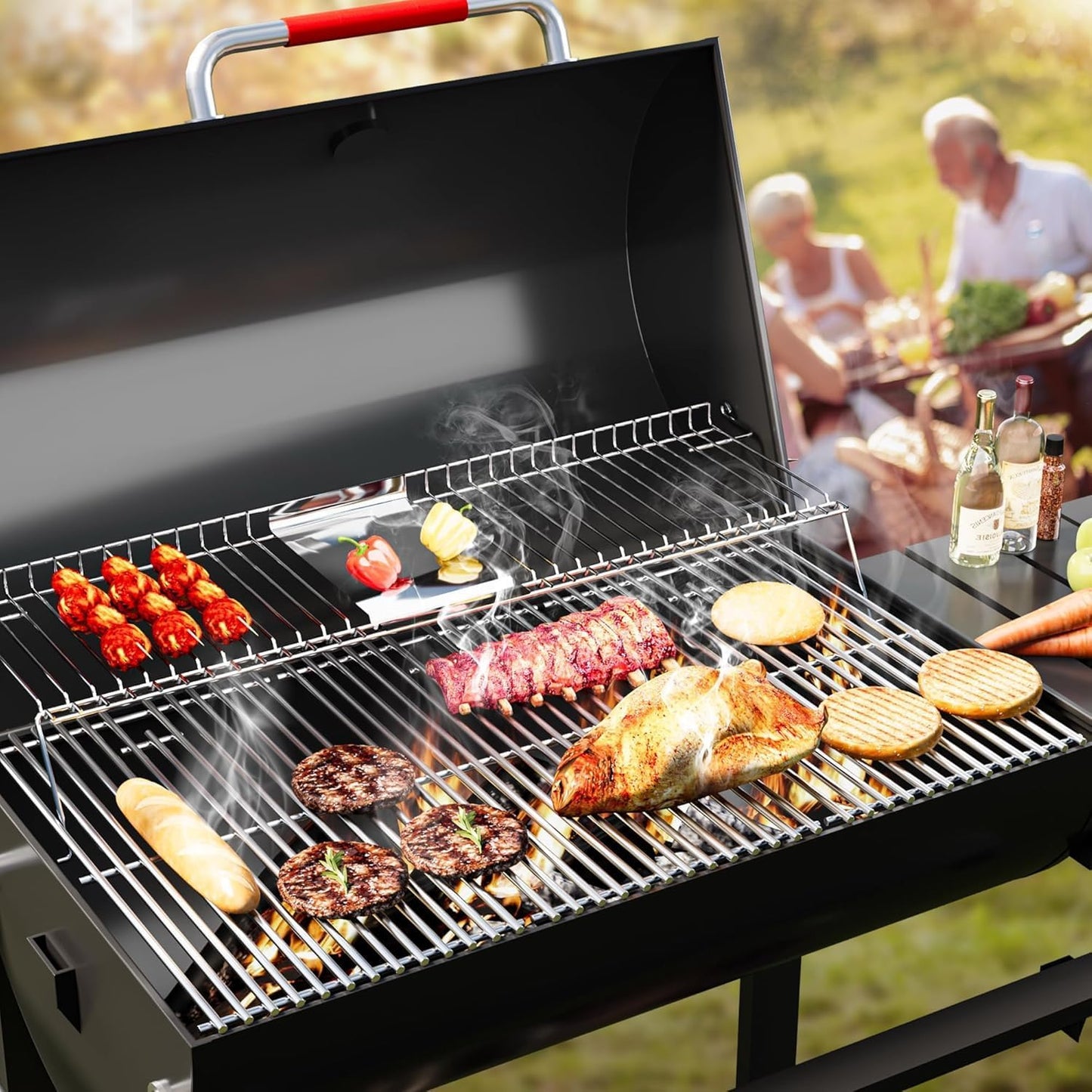 19 3/4" Stainless Steel Cooking Grates Replacement for Chargriller 2121, 2123, 2222, 2828, 3001, 3030, 3725, 4000, 5050, 5252