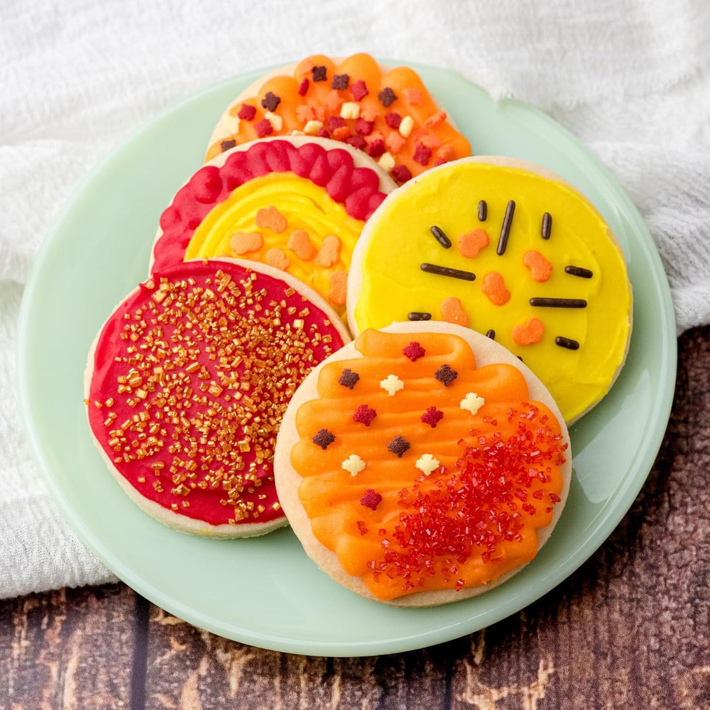 Sweets Indeed Sprinkles 6 Cell Edible Sprinkle Mix Jimmies Perfect for Cake Decorations Baking Ice Cream Cookies Cupcake Topper (Fall)