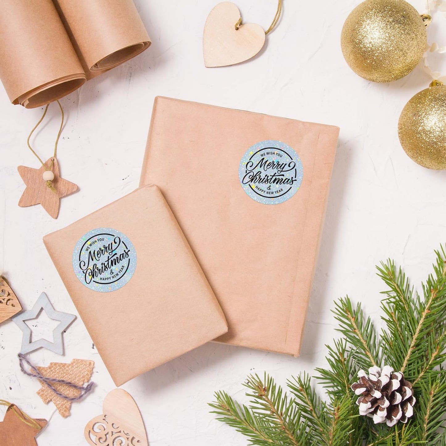 2''Holographic Thermal Label,Round Self-Adhesive Direct Thermal Label,Thermal Stickers for DIY Logo Design,Name Tag (300/Roll Starry Sky