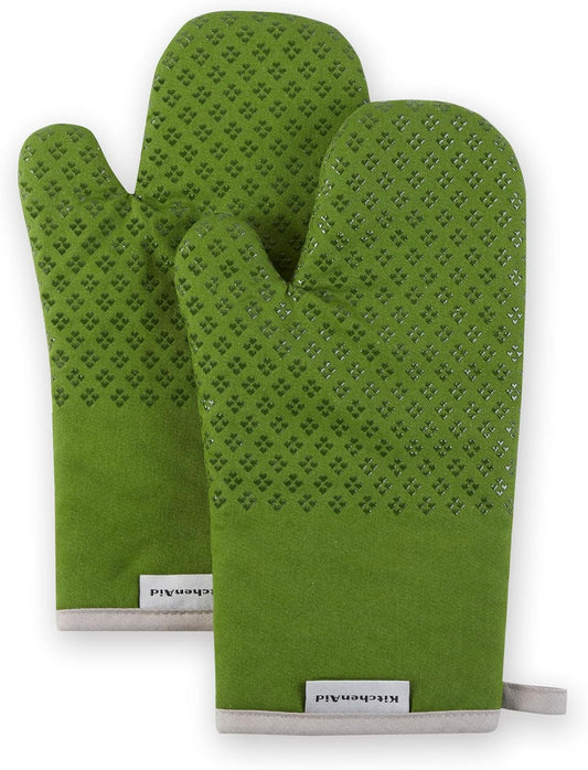 KitchenAid Asteroid Oven Mitt Set, Matcha Green 7"x12.5"