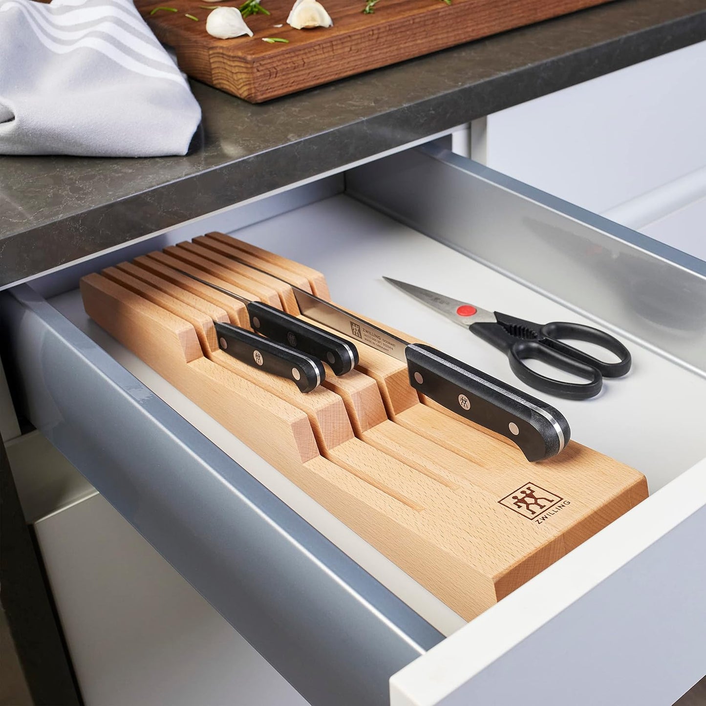 ZWILLING In-drawer Knife Organizer, 8-slot, Beechwood