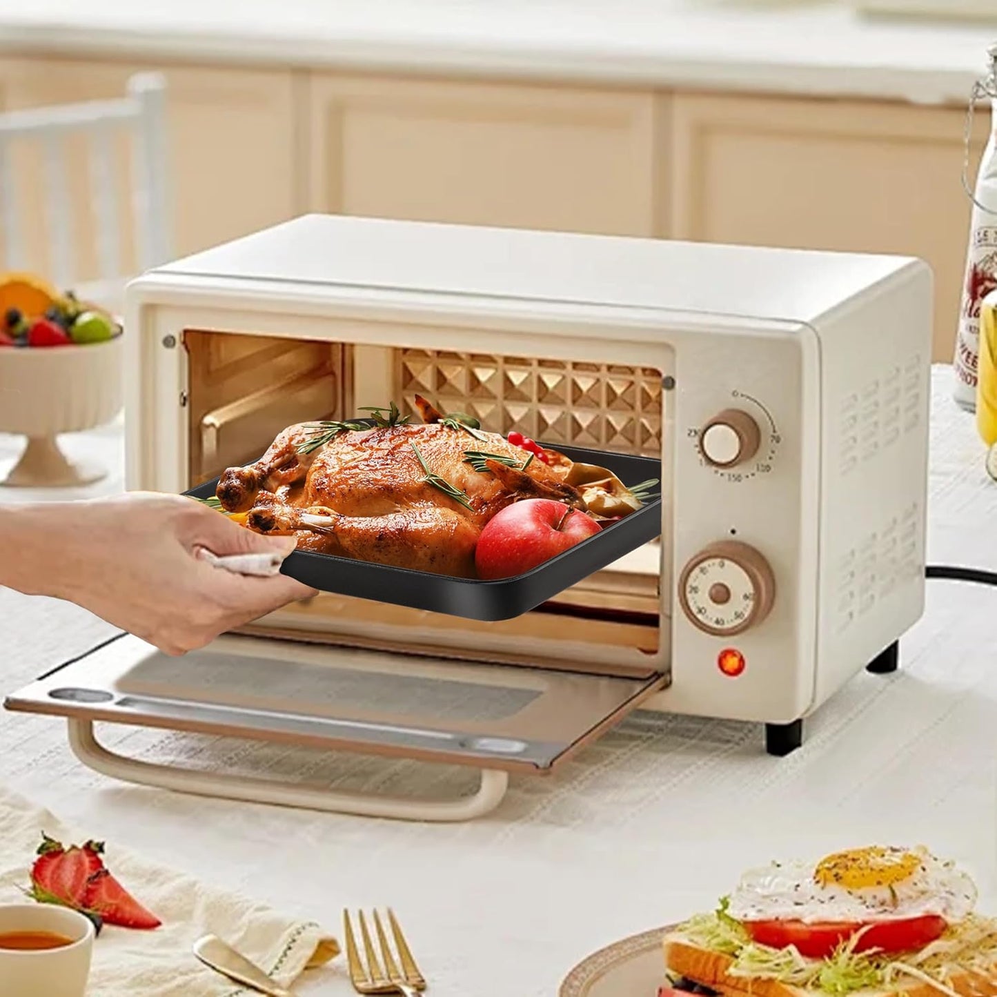 LIANYU 12⅓ x 9¾ x 2 Inch Cake Pan Set of 2, Rectangle Non-stick Baking Pan, Stainless Steel Bakeware for Lasagna Brownies Casseroles, Healthy & Easy Release