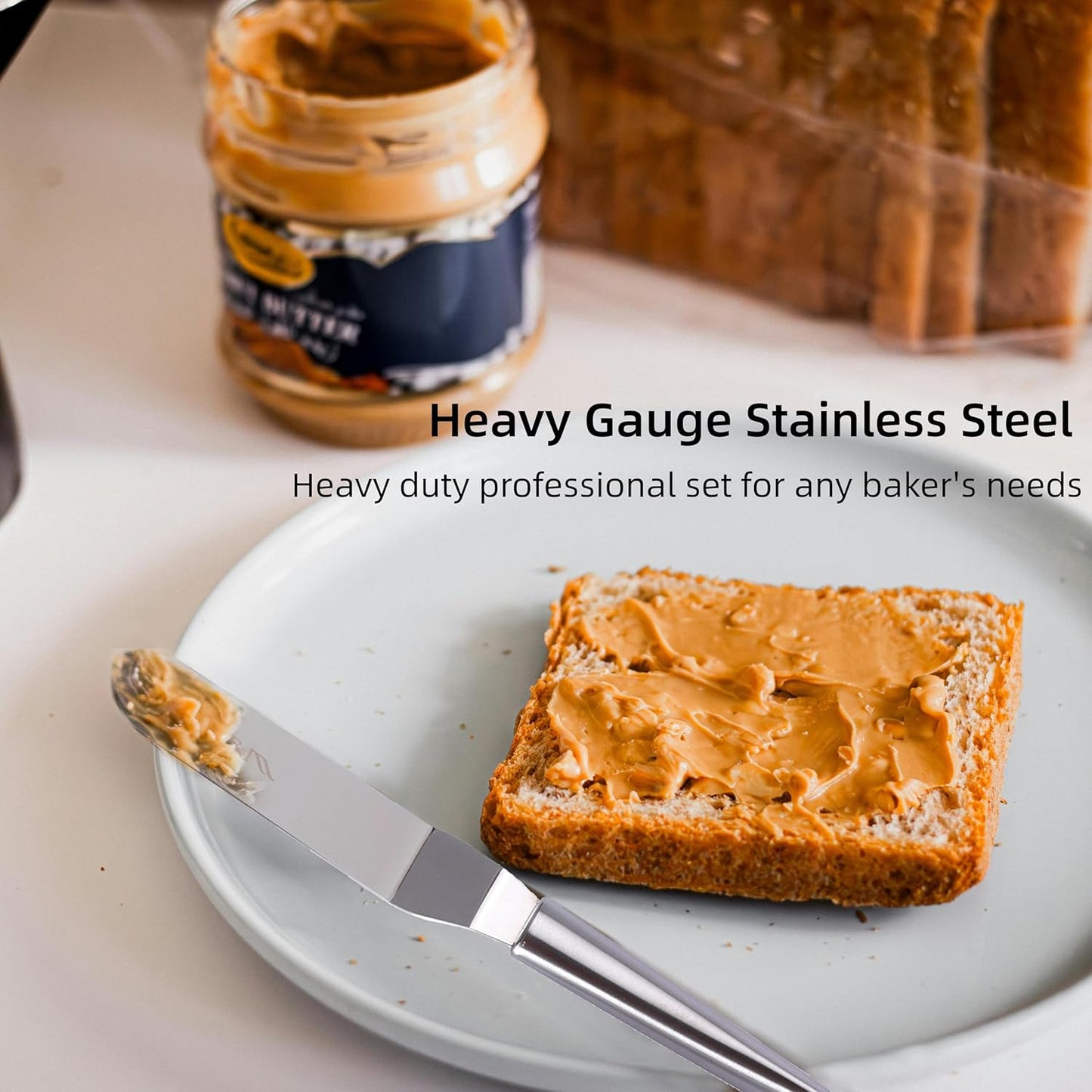 Offset Spatulas Cake Icing Knife 6 8 10 Inch with 3 Metal Hook Angled Cake Frosting Decorating Spatula Set of 3