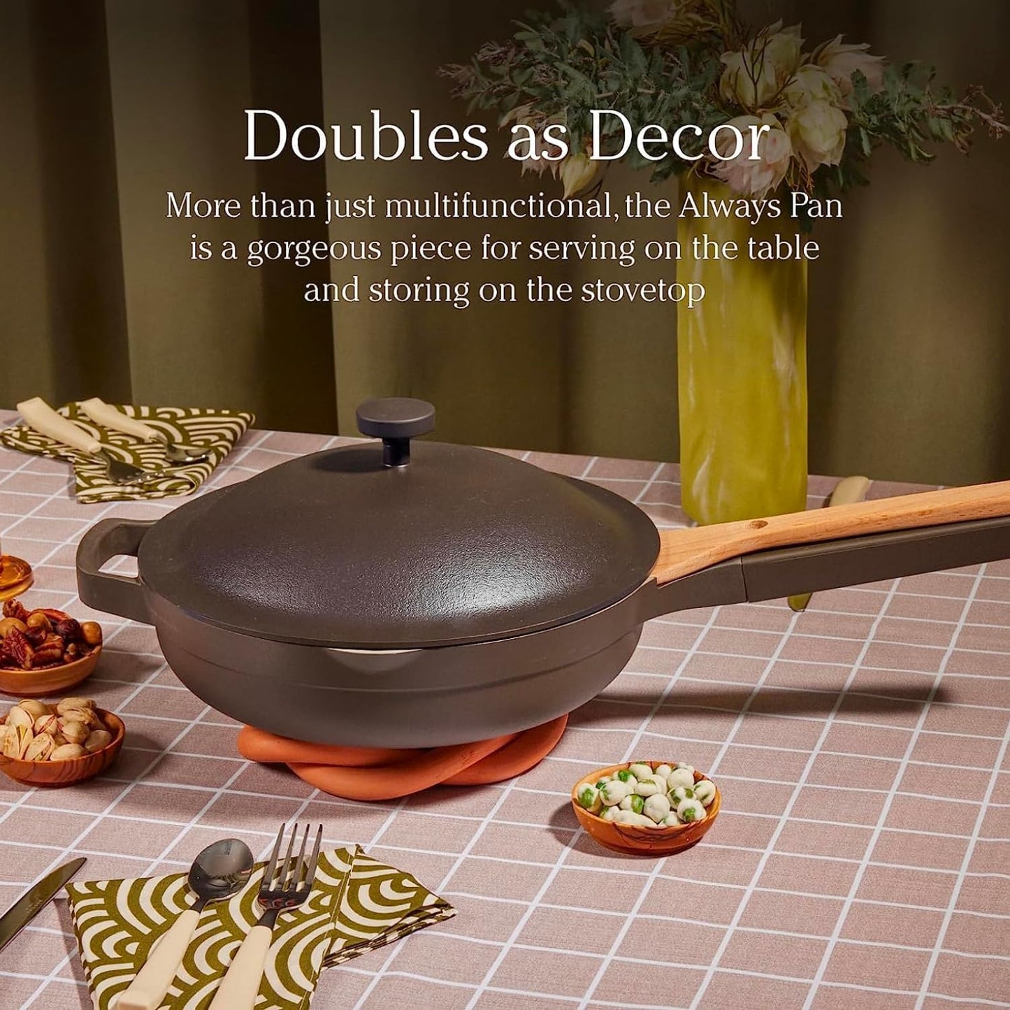 Our Place Mini Always Pan 2.0-8.5” (1.2 Qt) Nonstick, Toxin-Free Ceramic Cookware | Patented 10-in-1 Aluminum Frying & Sauté Pan | Safe for Oven, Induction & All Cooktops up to 450°F | Char