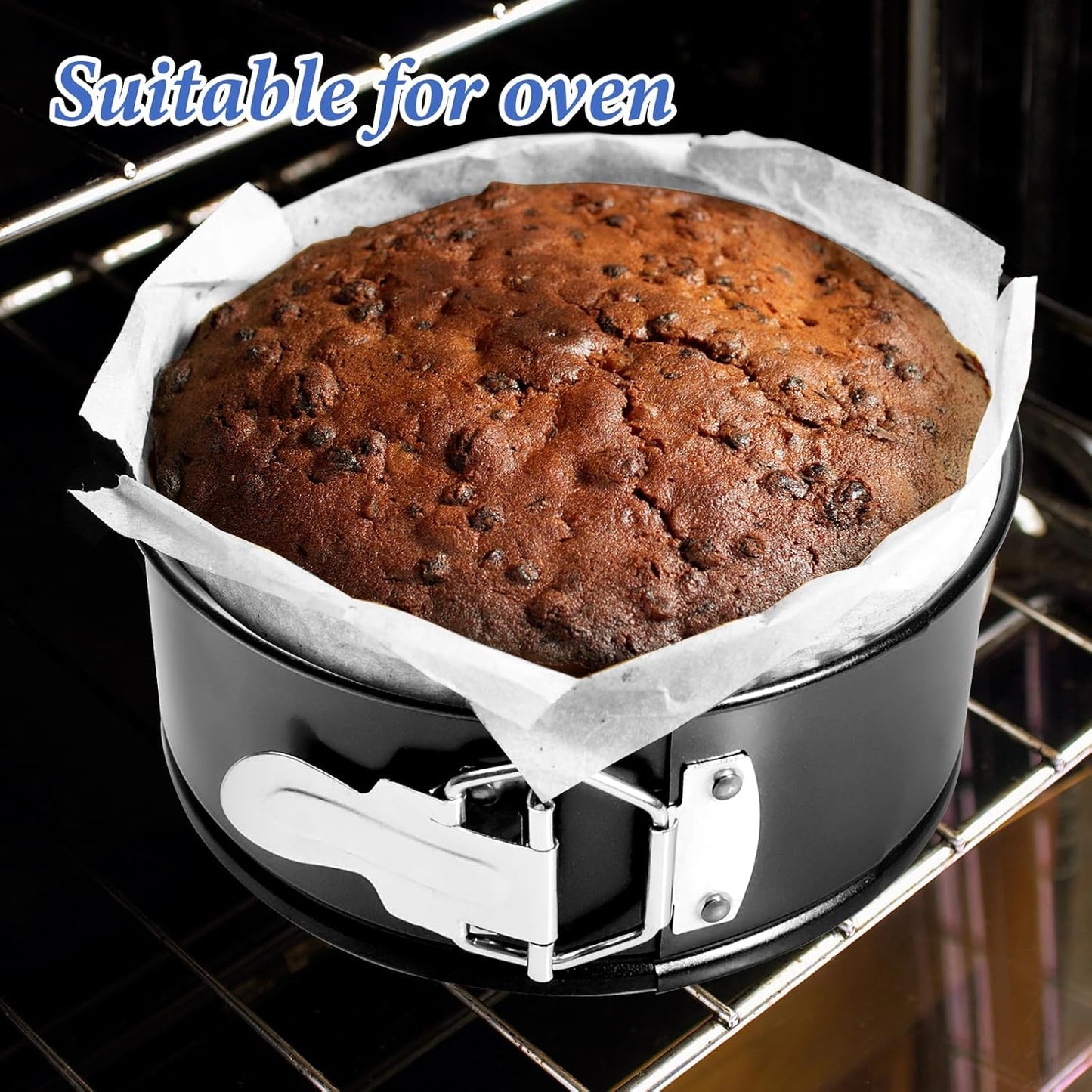 6 Inch Non Stick Spring form Pan with Stainless Steel Spring Buckles,Round Carbon Steel Cake Mold with Removable Bottom for Baking Kitchens and Restaurants (6)