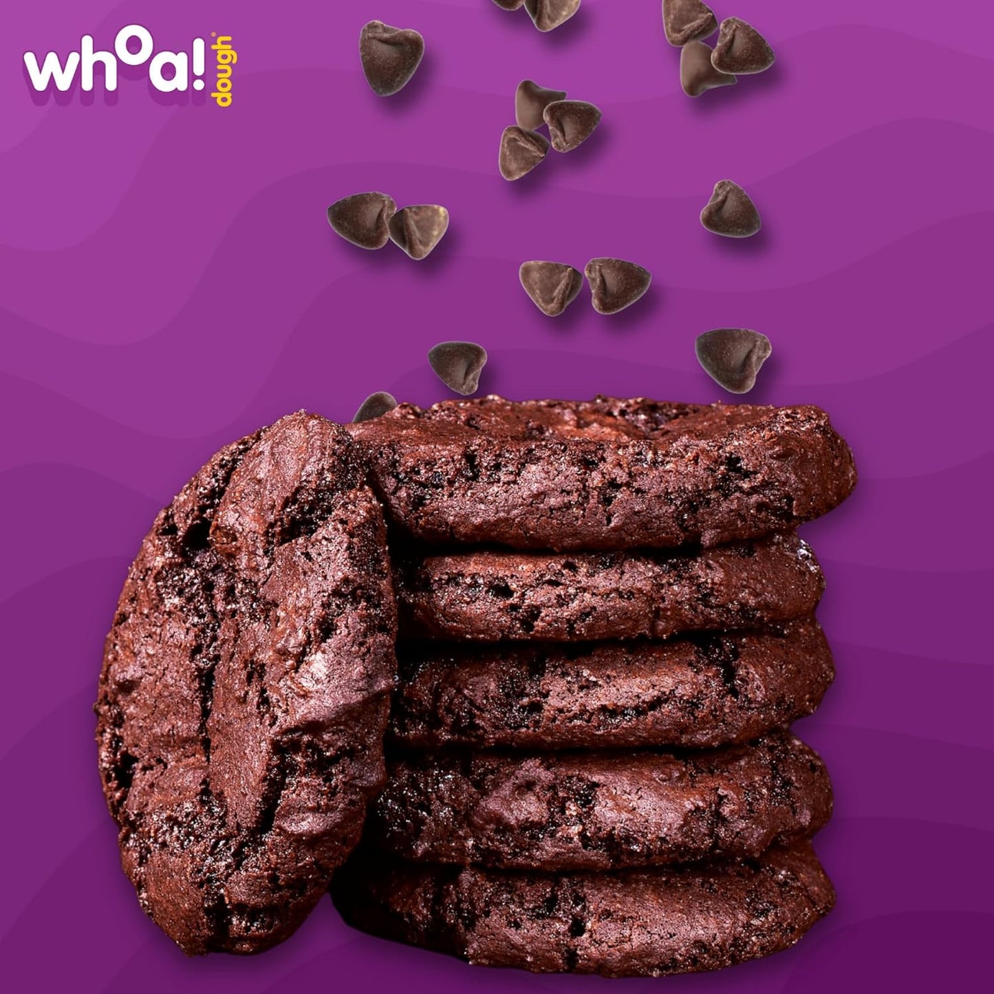 Whoa Dough Ready to Bake Cookie Dough Brownie Batter – Certified Non-GMO, Kosher, Gluten Free – Plant-Based Snack Dough Made with Real Ingredients – 24 Pack