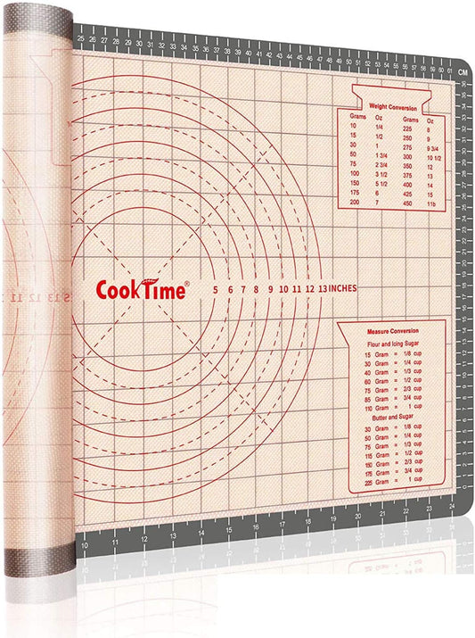 Pastry Baking Mat 28x20 Inch - Larger Silicone Baking Pastry Mat for Rolling Dough,Non Silp Silicon Dough Sheet Mat with Measurement,Perfect for Making Pie,Pizza