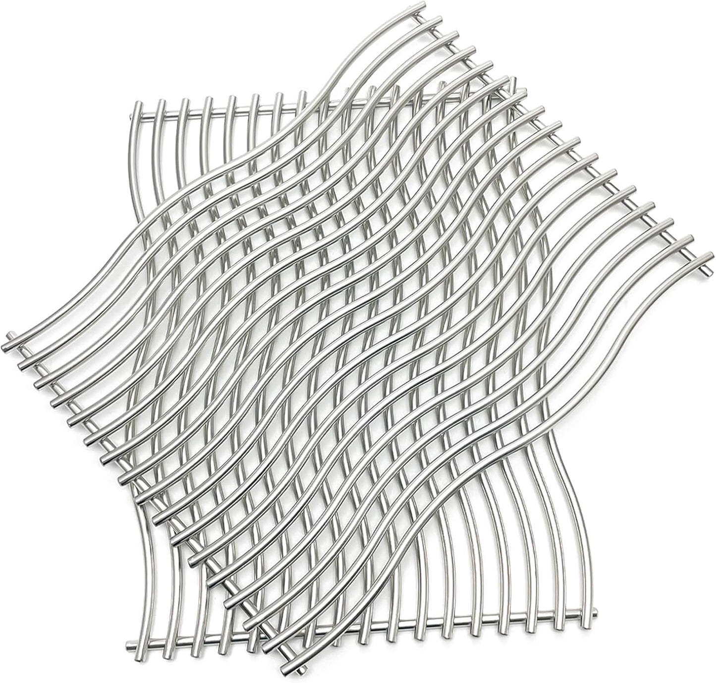 17-3/4" Stainless Steel 2 Waved Cooking Grids Grates Replacement Parts for Napoleon Prestige 500, Pro 500, LEX 485, Gas Grill S83011