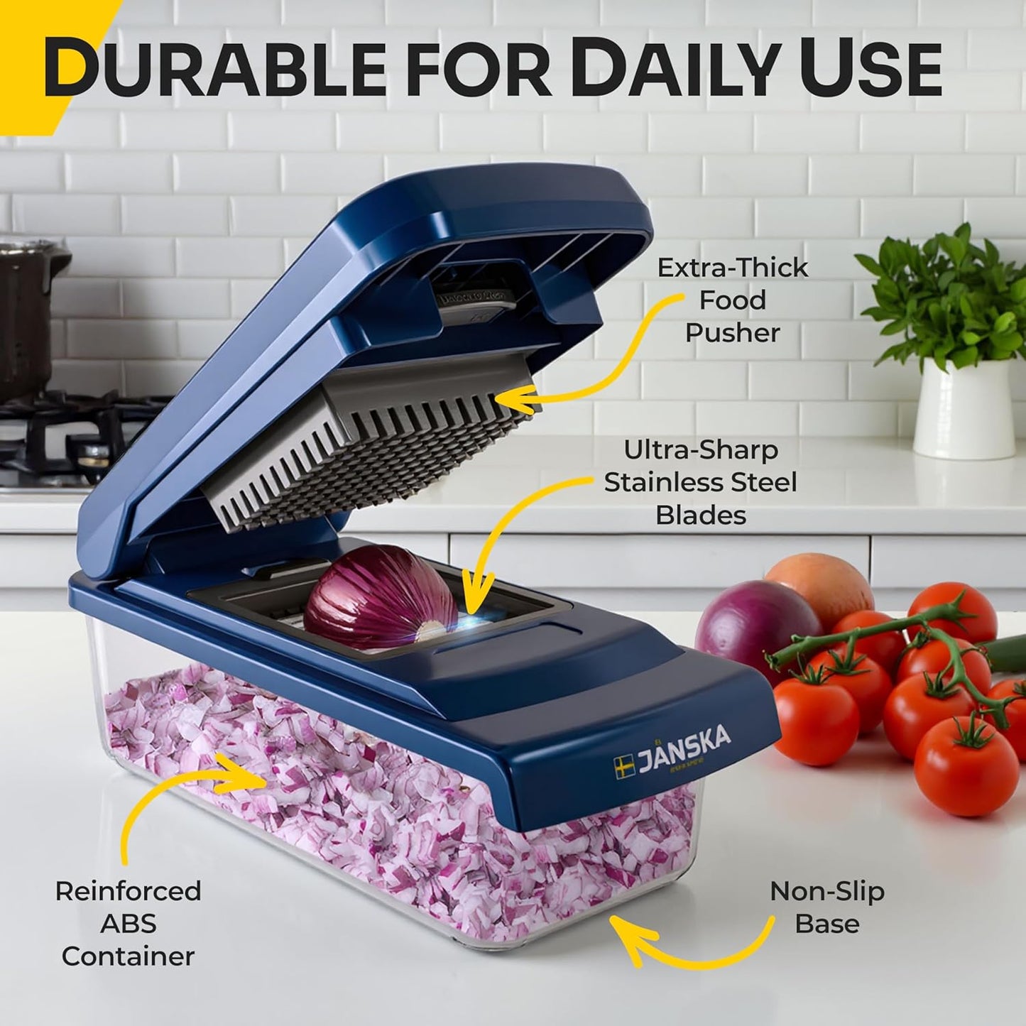 UltraChop All-in-One Vegetable Chopper, Veggie Food Chopper with Container, Spiralizer, Mandoline Slicer Dicer, Onion Mincer, French Fry And Salad Cutter, Home Essentials & Kitchen Gadgets