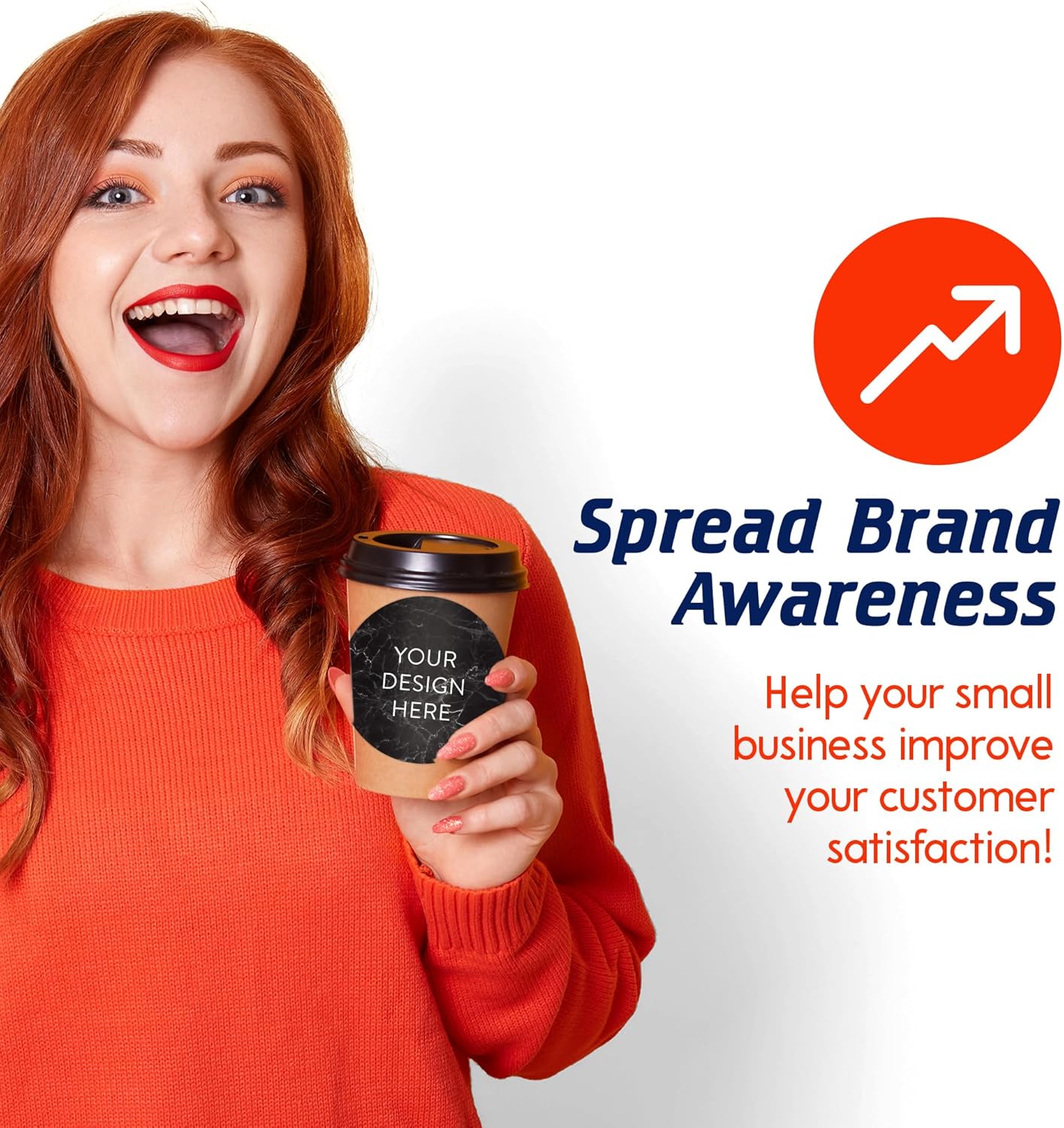 100 Custom Vinyl Stickers - Upload Your own Image, Text, Design, Logo - Personalized Logo Labels for Handmade, Packaging, Bottle, Jars, Candle, Brand Stickers (Black Marble, 5x5)