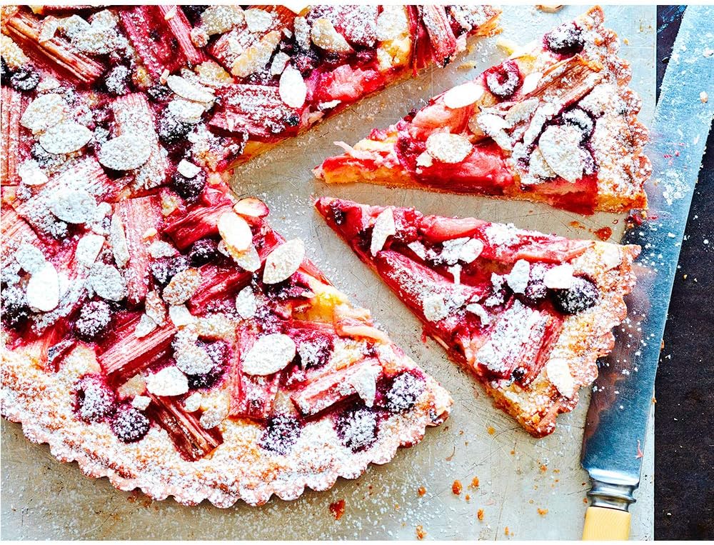 IELEK 12 Inch Non-Stick Tart Quiche Flan Pan Molds Round Removable Loose Bottom Fluted Heavy Duty Pie Pizza Pan