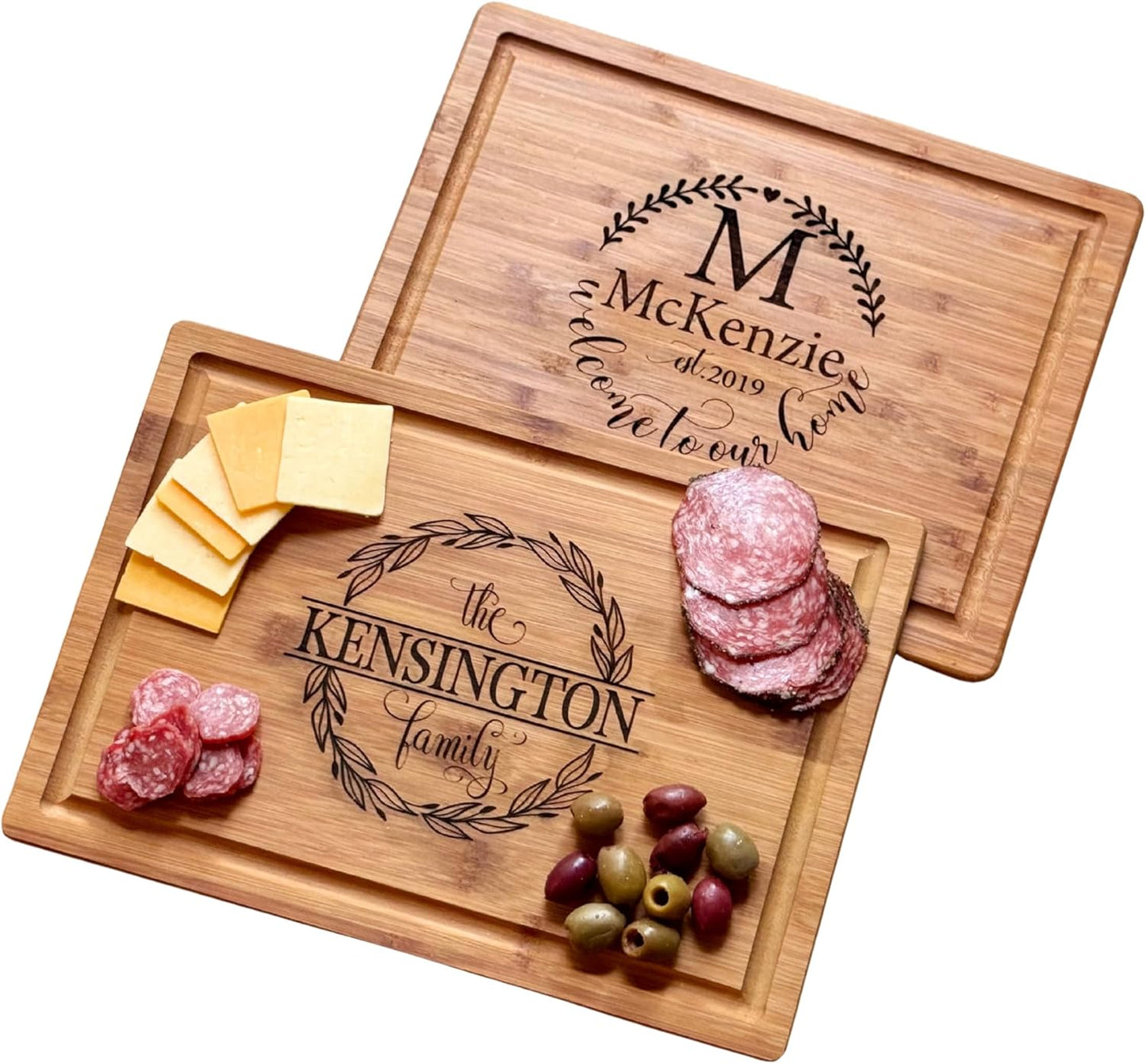 Handmade Personalized Cutting Board - Wedding, New Home, and Bridal Shower Gifts - Engraved Charcuterie Boards