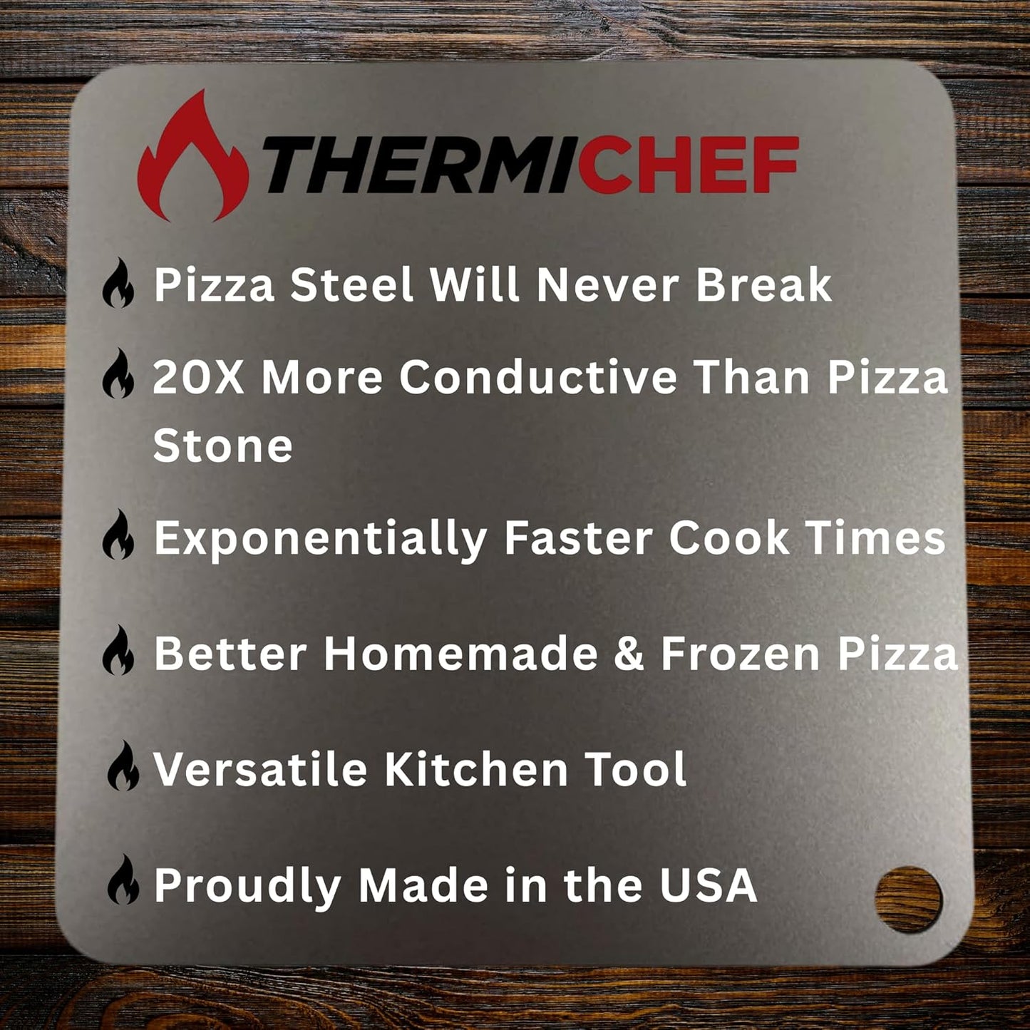 14" by 14" Pizza Steel (3/8" Deluxe Thickness) - Multipurpose Cooking Steel for Ovens & Grills - Made in the USA