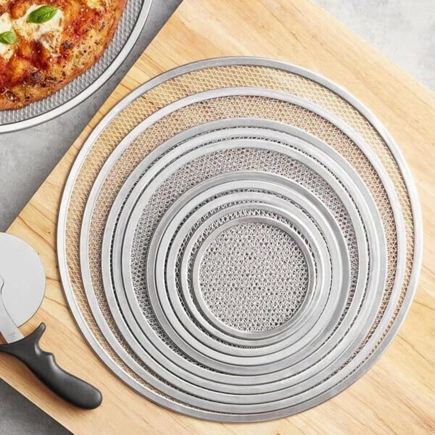 11-inch Aluminum Pizza Screen | Commercial Grade Pizza/Baking Screen for Oven | Pizza Baking Tray for Home And Restaurant | Round, Aluminum, 11-inch [1PK]