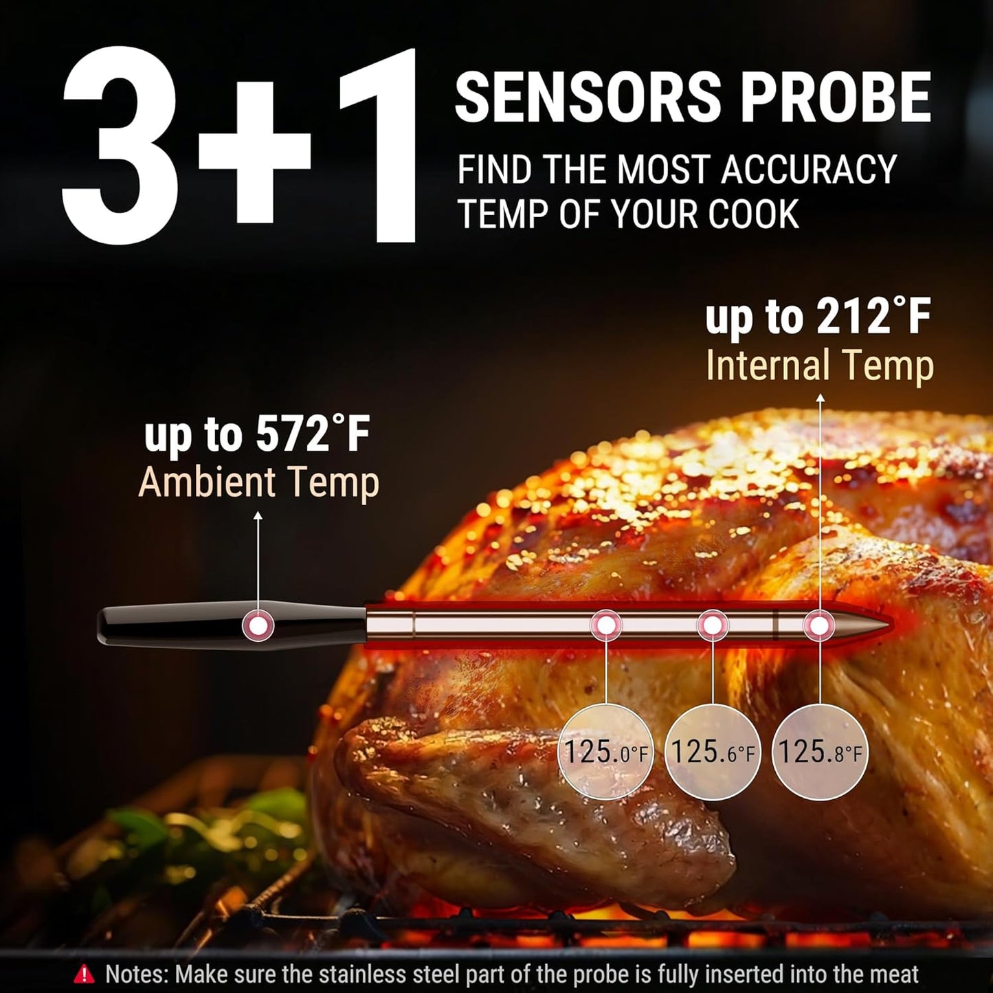 TempSpike Pro Wireless Meat Thermometer Meat Probe with Accurate Temperature Sensor