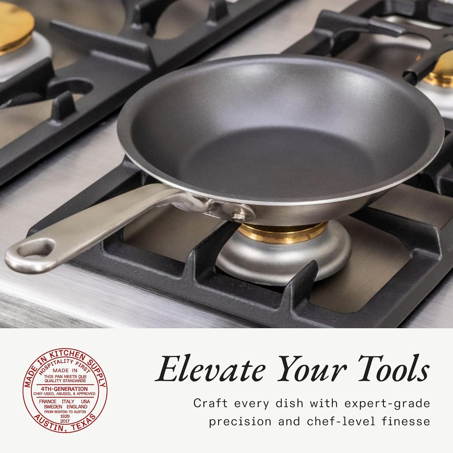 Made In Cookware - ProCoat 8" Non Stick Frying Pan (Graphite) - 5 Ply Stainless Clad Nonstick - Professional Cookware - Crafted in Italy - Induction Compatible