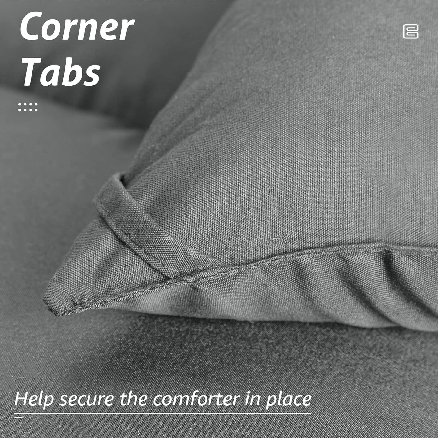 HYLEORY All Season Queen Size Bed Comforter - Cooling Down Alternative Quilted Duvet Insert with Corner Tabs - Winter Warm - Machine Washable - Light Grey