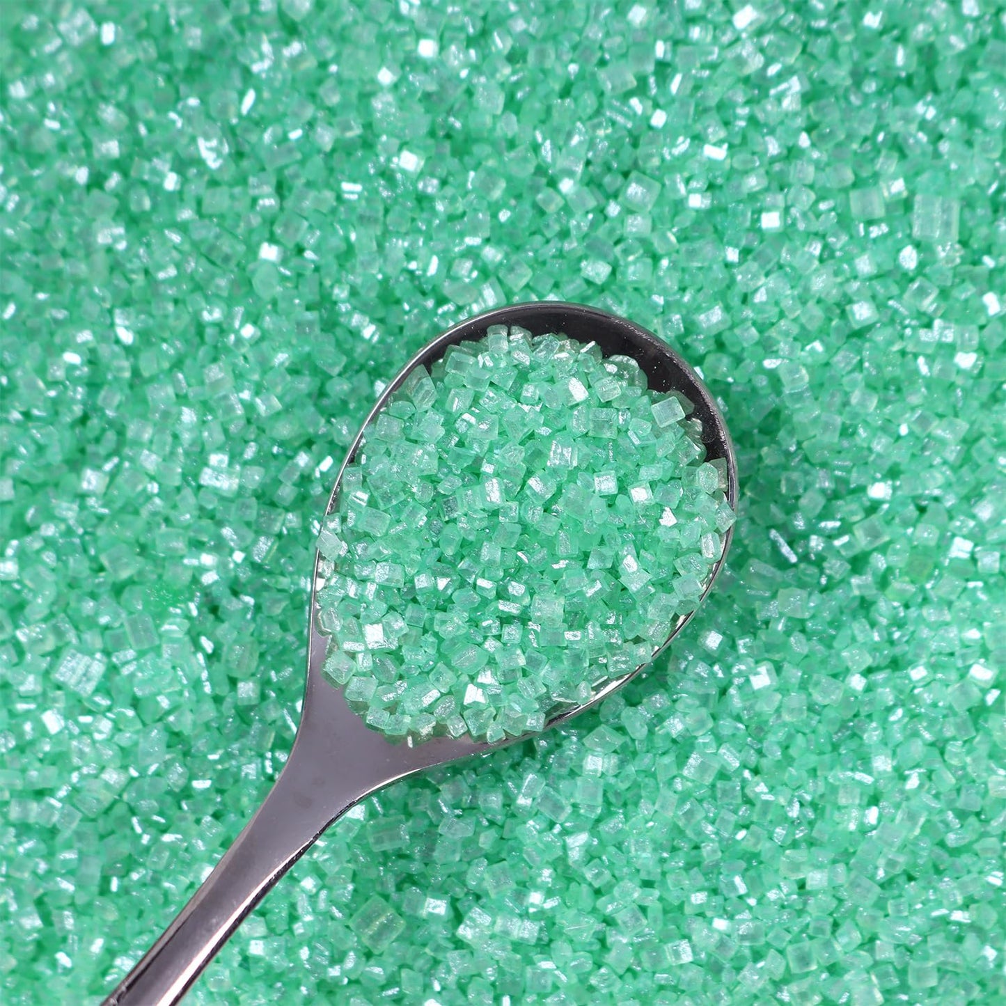Green Sanding Sugar for Baking Easter Edible Sparkling Sugar Sprinkles Coarse Sugar Crystals for Cake Decoration Cookie Cupcake Topper Ice Cream Topping Supplies 150g/5.3oz