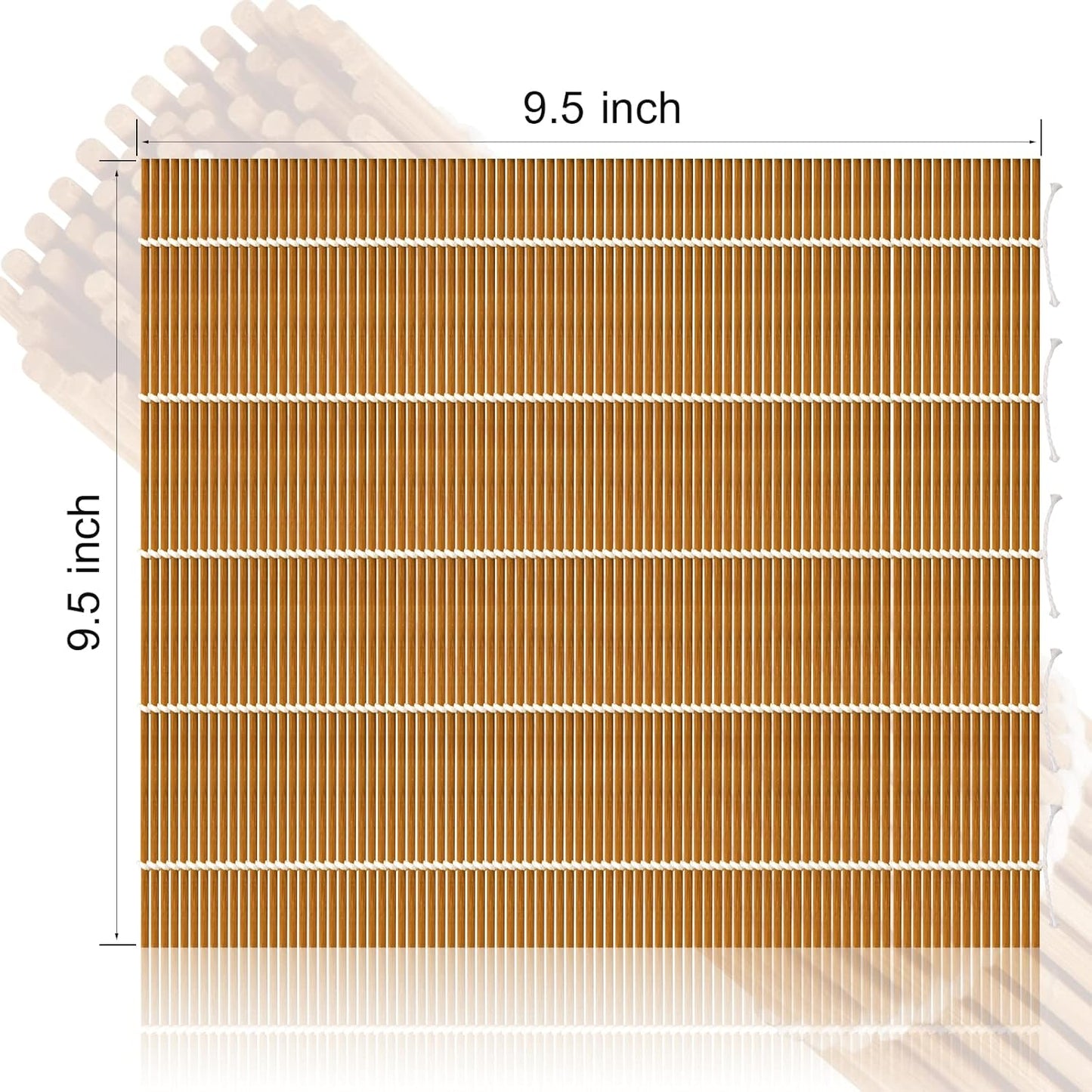 9.5"x9.5"Bamboo Sushi Rolling Mat,kimbap roller(4 PCS)