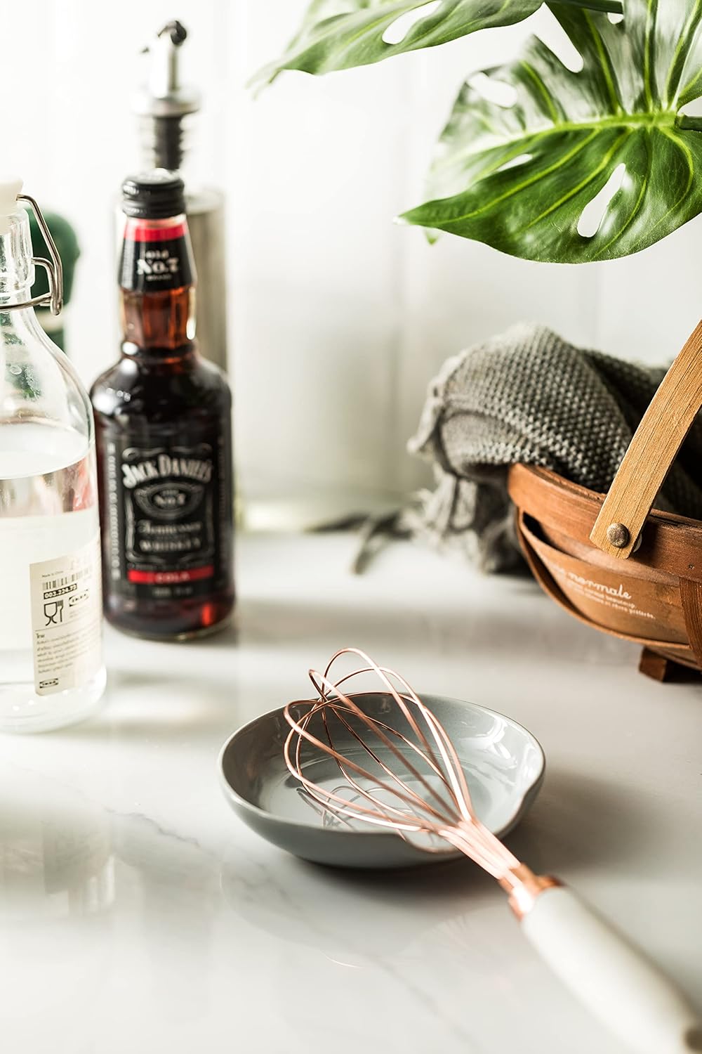 Ceramic Spoon Rest for Kitchen Counter, Kitchen Spoon Holder for Stove Top, Cooking Utensil Rest with Drip Tray for Ladles Tongs Spatula, Dishwasher Safe, Light Gray