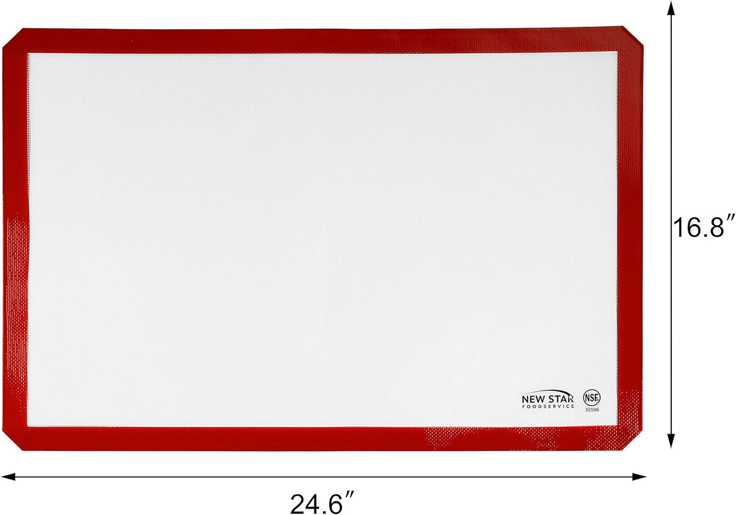 New Star Foodservice 36596 Commercial Grade Silicone Baking Mat Non-Stick Pan Liner, 17 x 25 inch (Full Size)