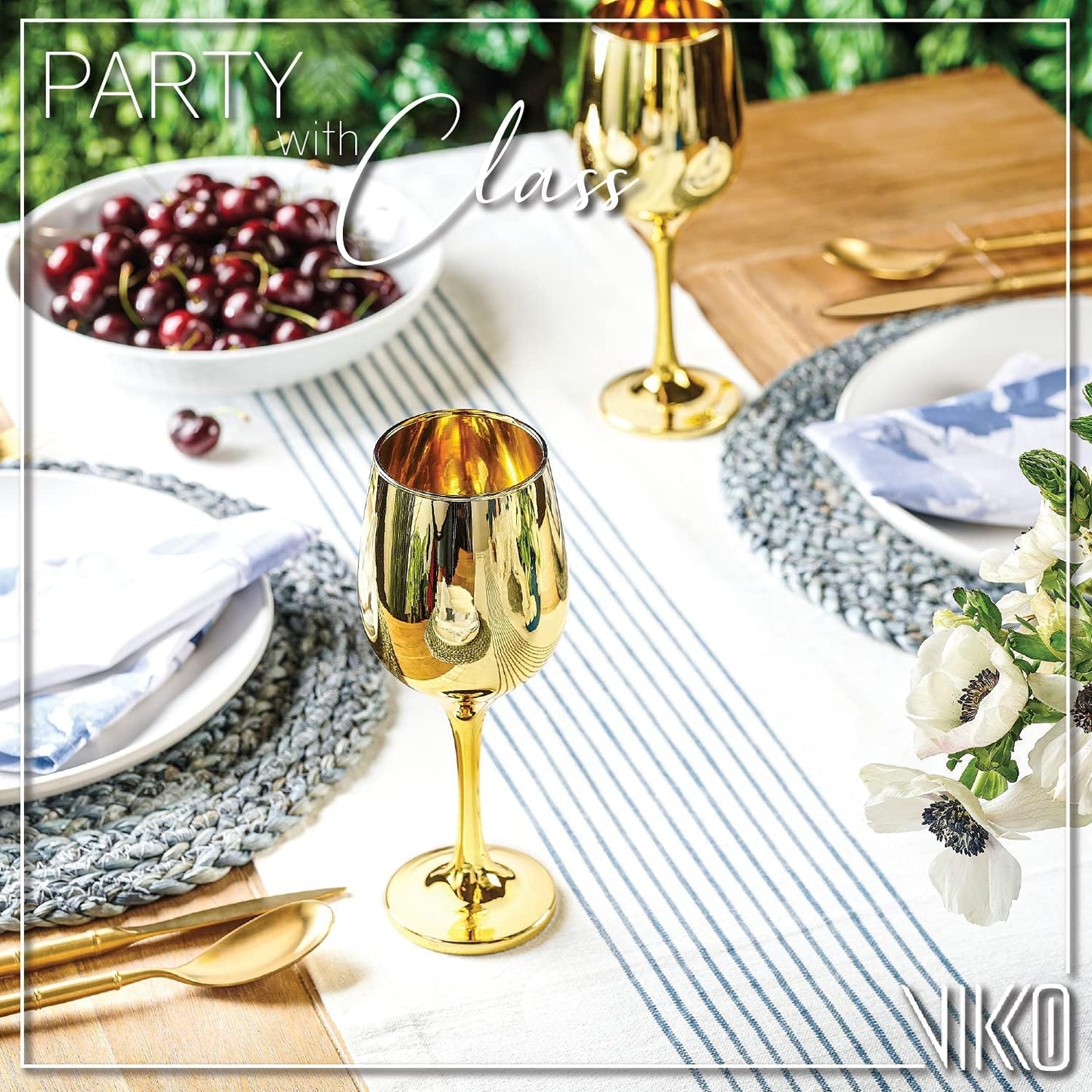 Vikko Décor Wine Glasses, Wine Glass, 14 Oz Fancy Wine Glasses With Stem For Red And White Wine, Durable Wine Glass, Dishwasher Safe, Wine Tasting, Set Of 6