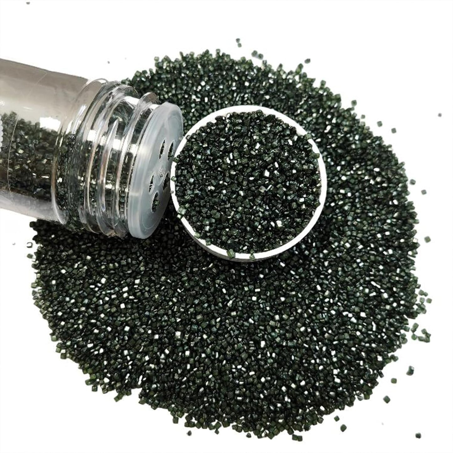 Sentovac Black Sanding Sugar for Baking Edible Sparkling Sugar Sprinkles Coarse Sugar Crystals for Baking Topping Cake Cookie Cupcake Topper Ice Cream Decoration Supplies 3.2 OZ