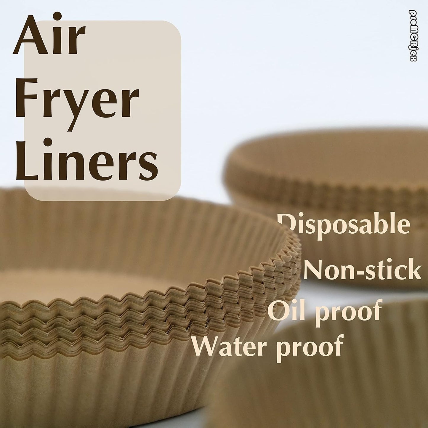 Air Fryer Disposable Paper Liners 50pcs 7.9 inch Square Parchment Paper Liner for Baking Roasting With Handle Fit 5-8 QT