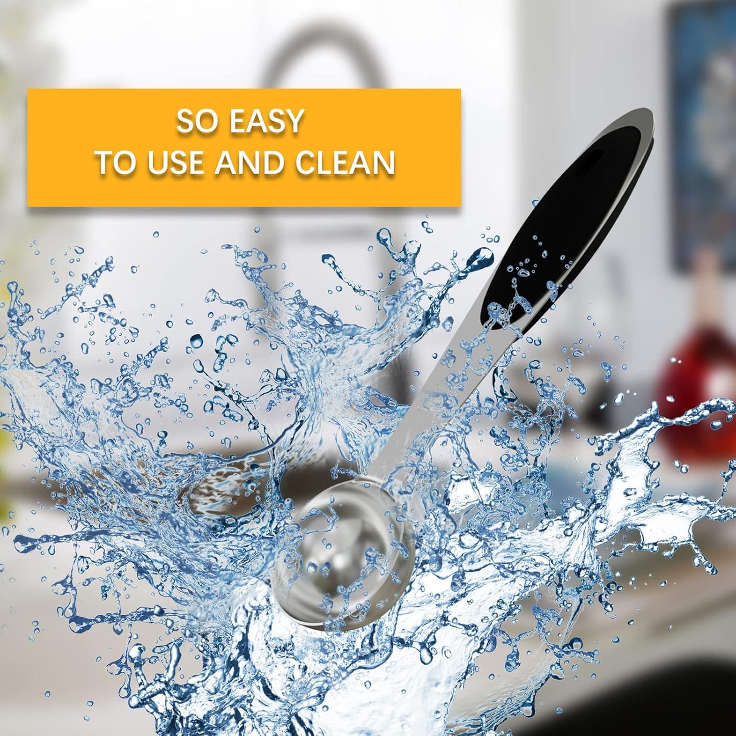 2PCS 1 Tsp(1/3tbsp, 1/6oz, 5ml) Single Measuring Spoon with Black Silicone Grip, Stainless Steel Individual Measure Scoop Only