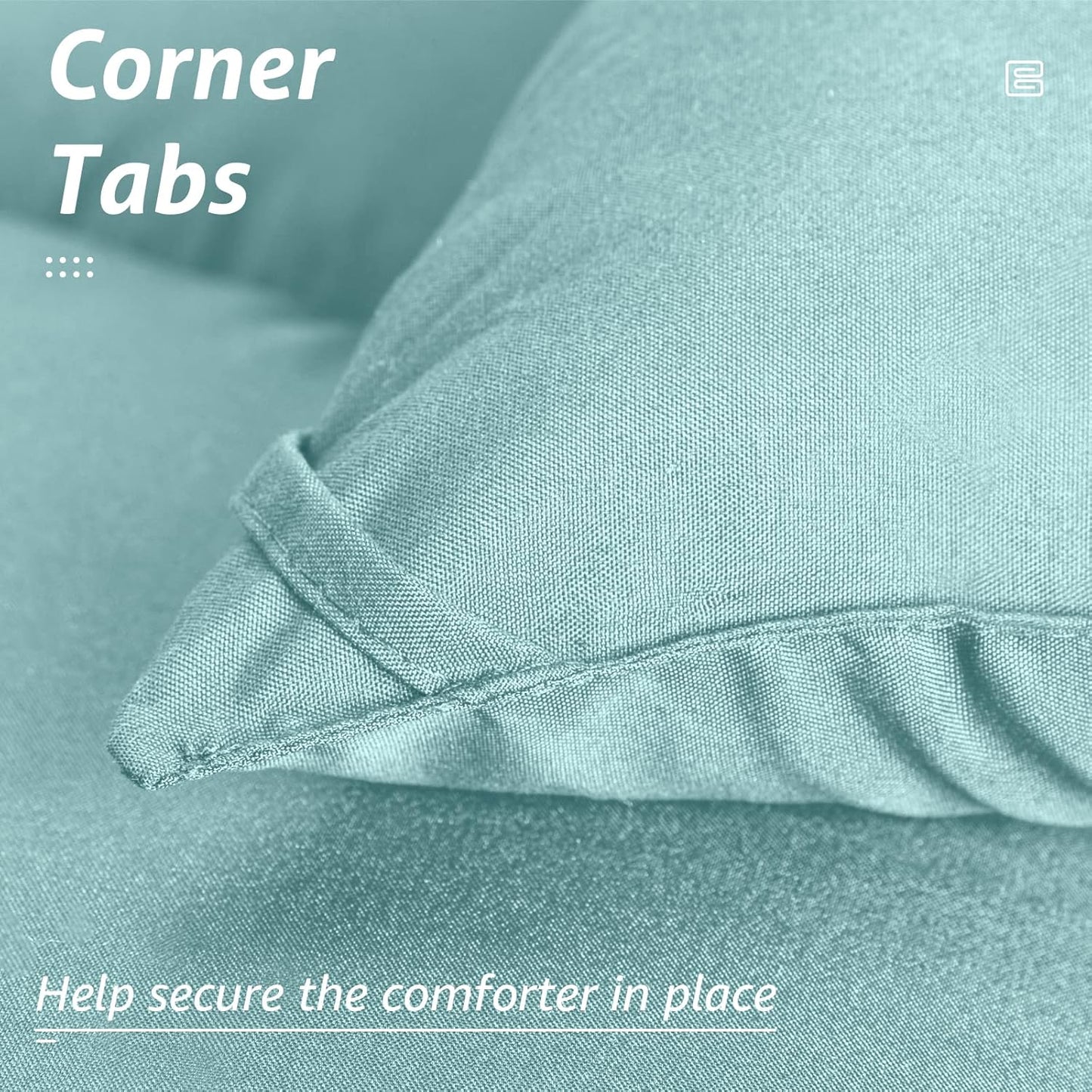 HYLEORY All Season Twin Size Bed Comforter - Cooling Down Alternative Quilted Duvet Insert with Corner Tabs - Winter Warm - Machine Washable - Turquoise